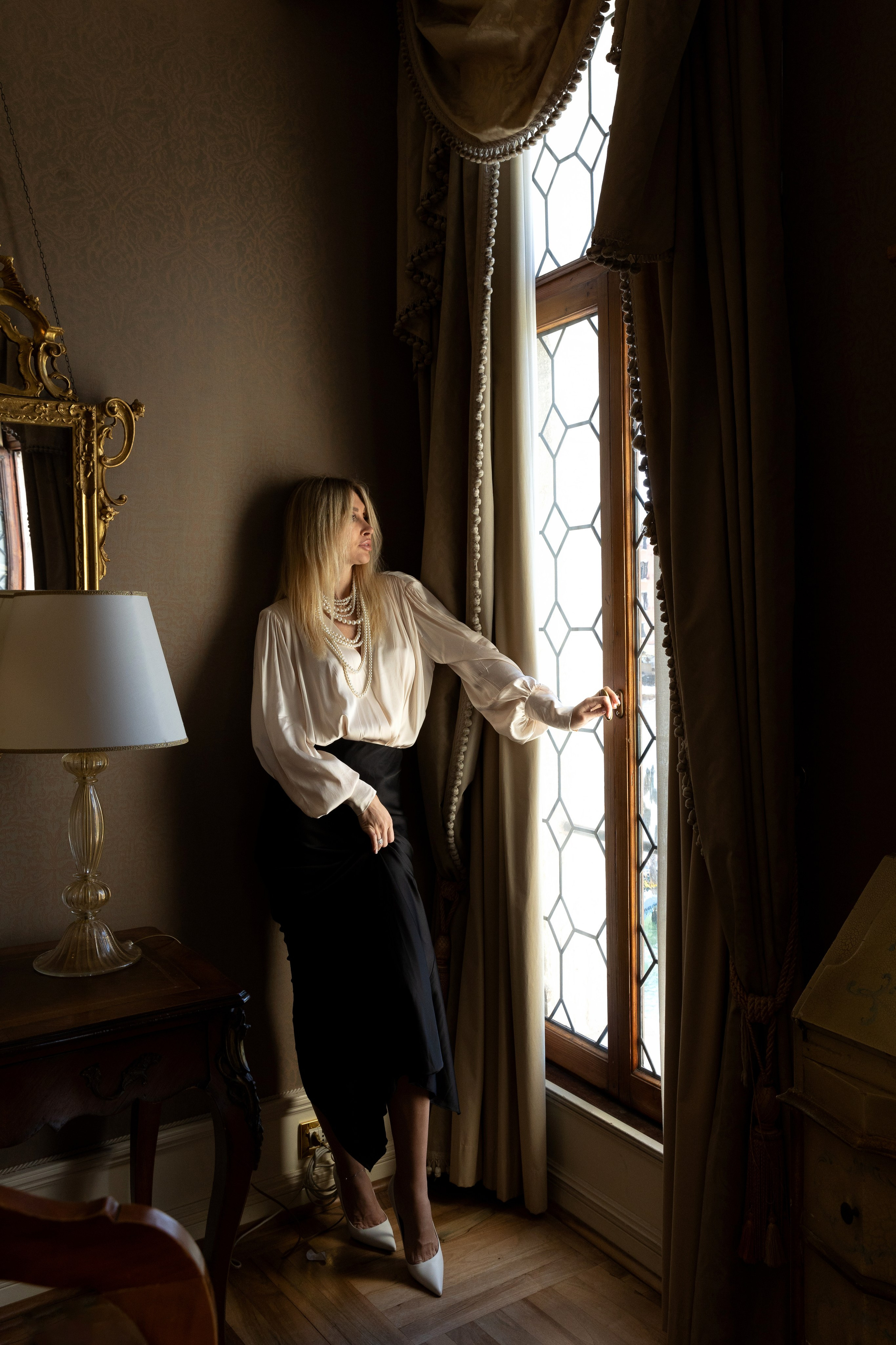 Yana at down in Venice