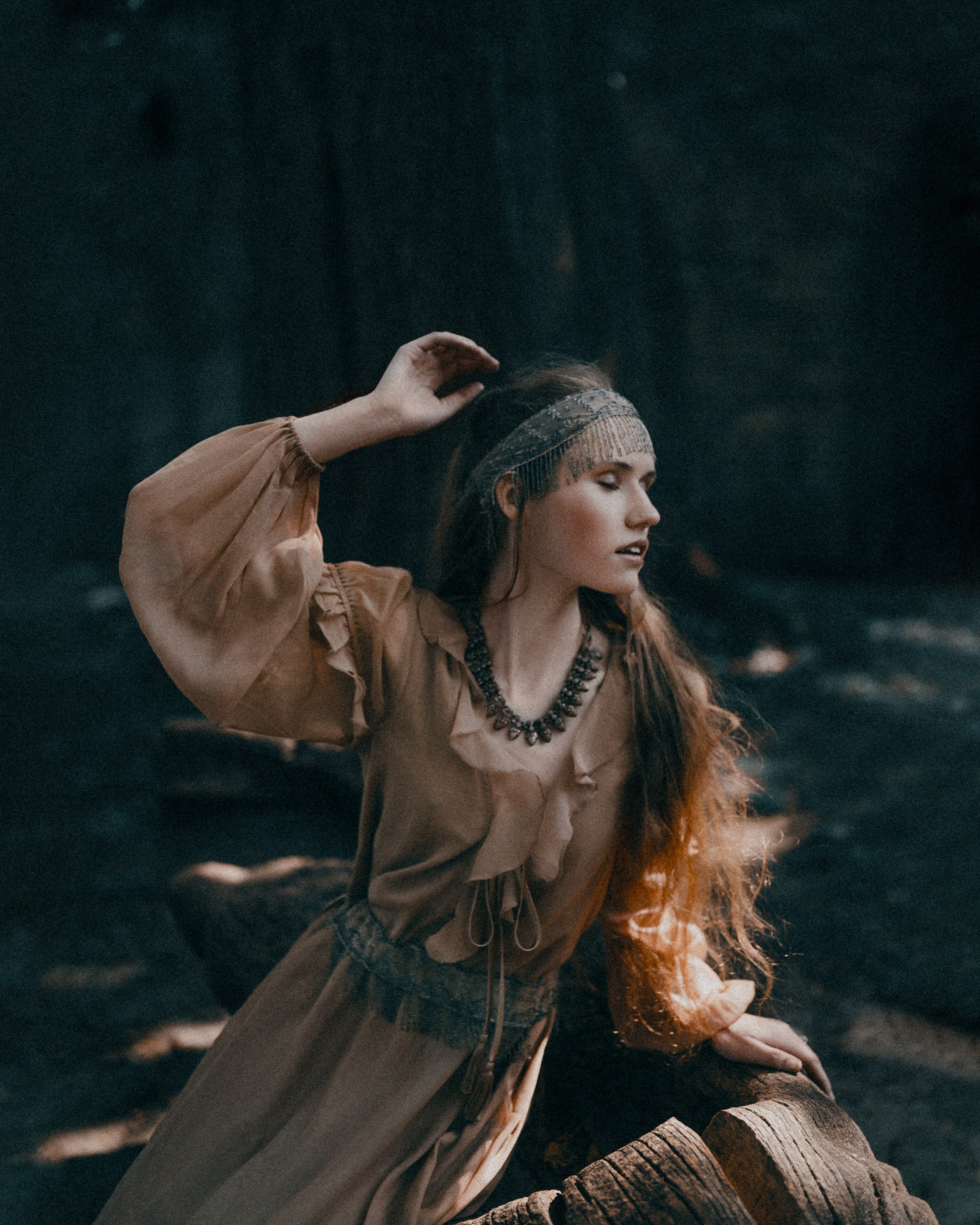 Fantasy Photoshoot in a Medieval Castle in ethereal light. Moth & Moss Photography