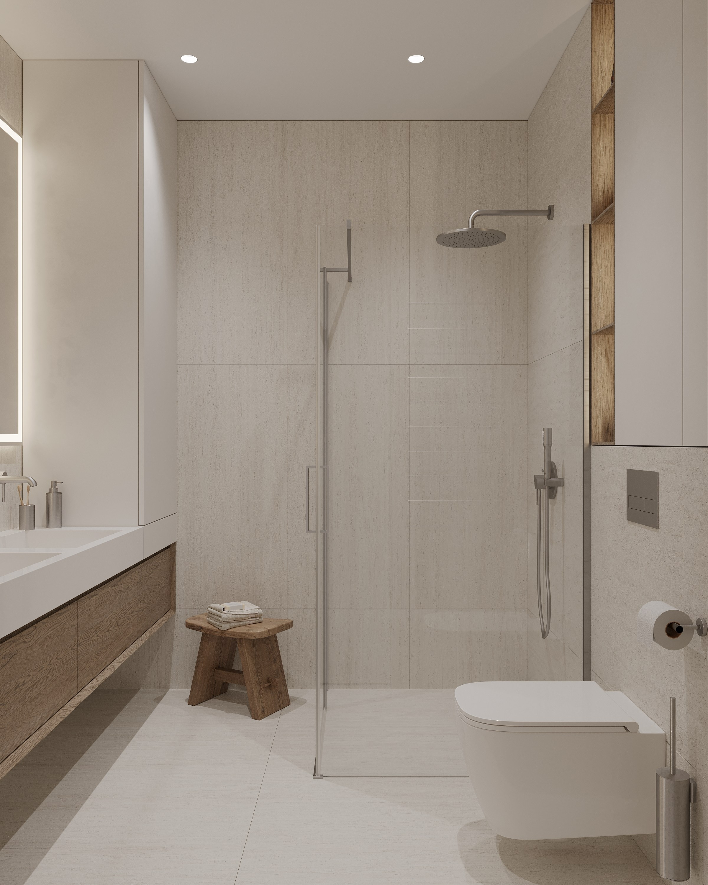 Wooden minimalizm. Simple Archs — high quality visualizations for your interior projects