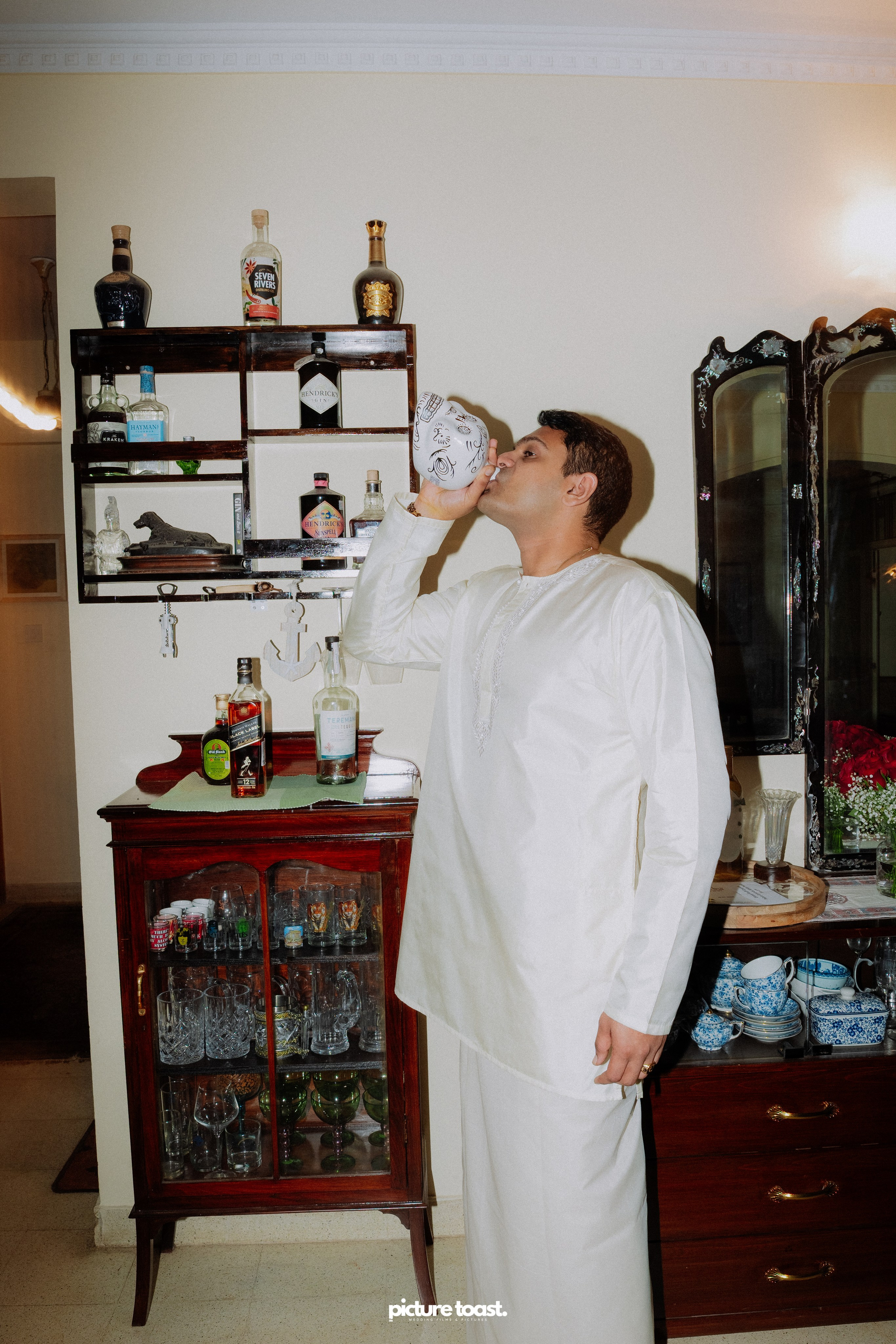 Blessing of Rajiv & Aashna. Fine art Wedding Photographers in India & Canada