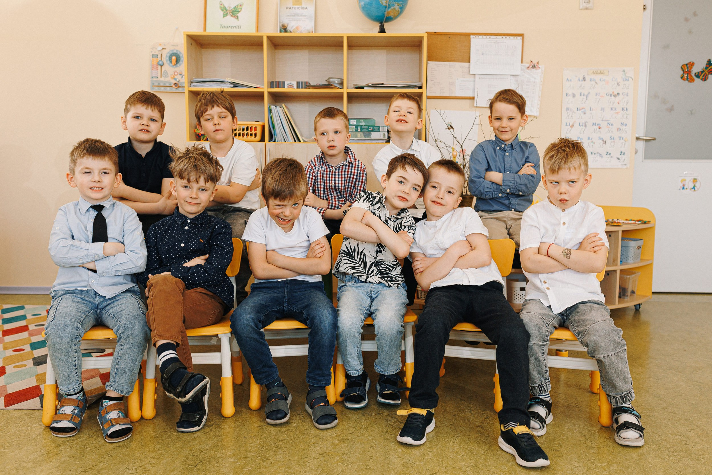 Bērnudārza grupas fotosesija
