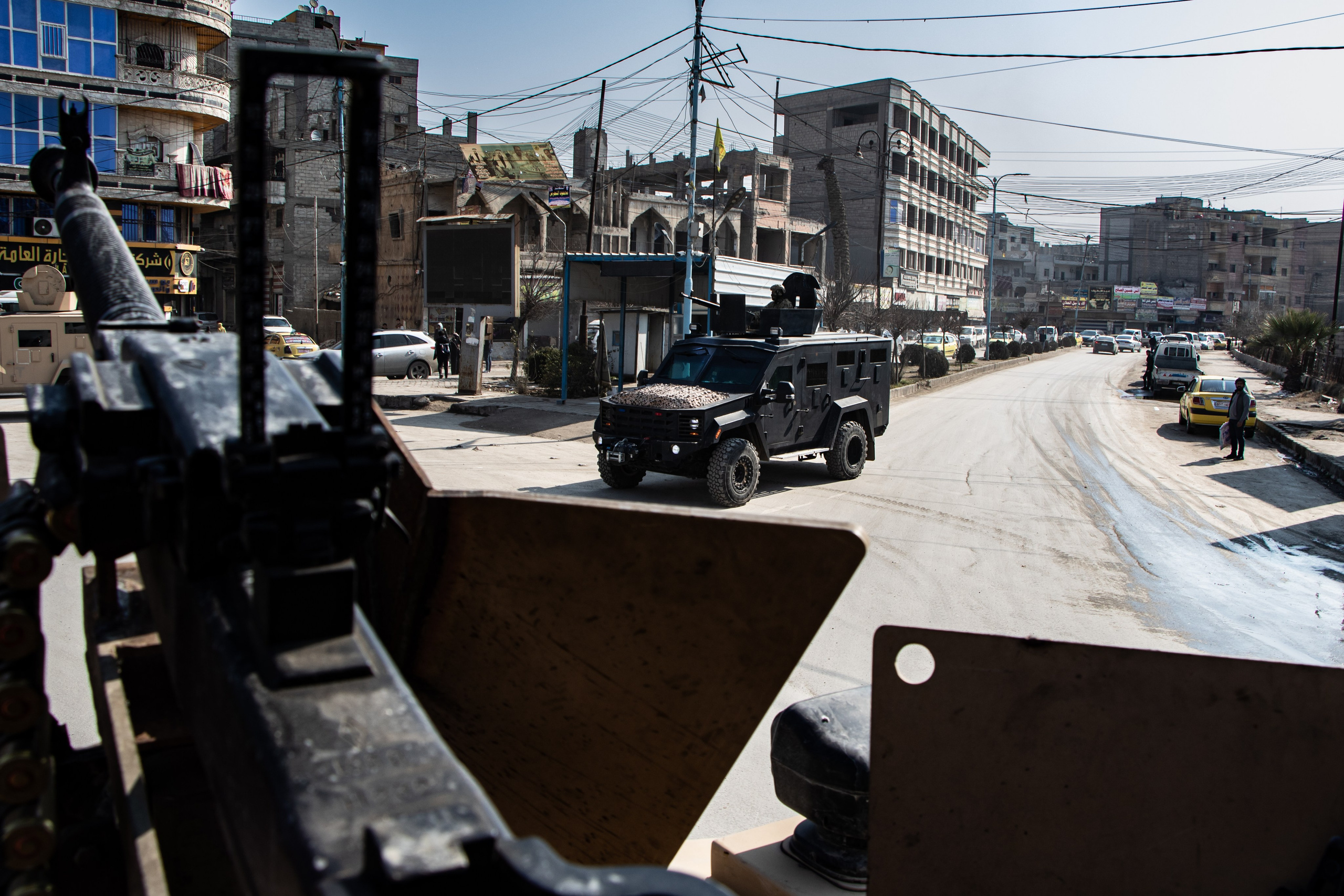 Patrouille avec les forces spéciales des Forces Démocratiques Syriennes (FDS) à Raqqa.
