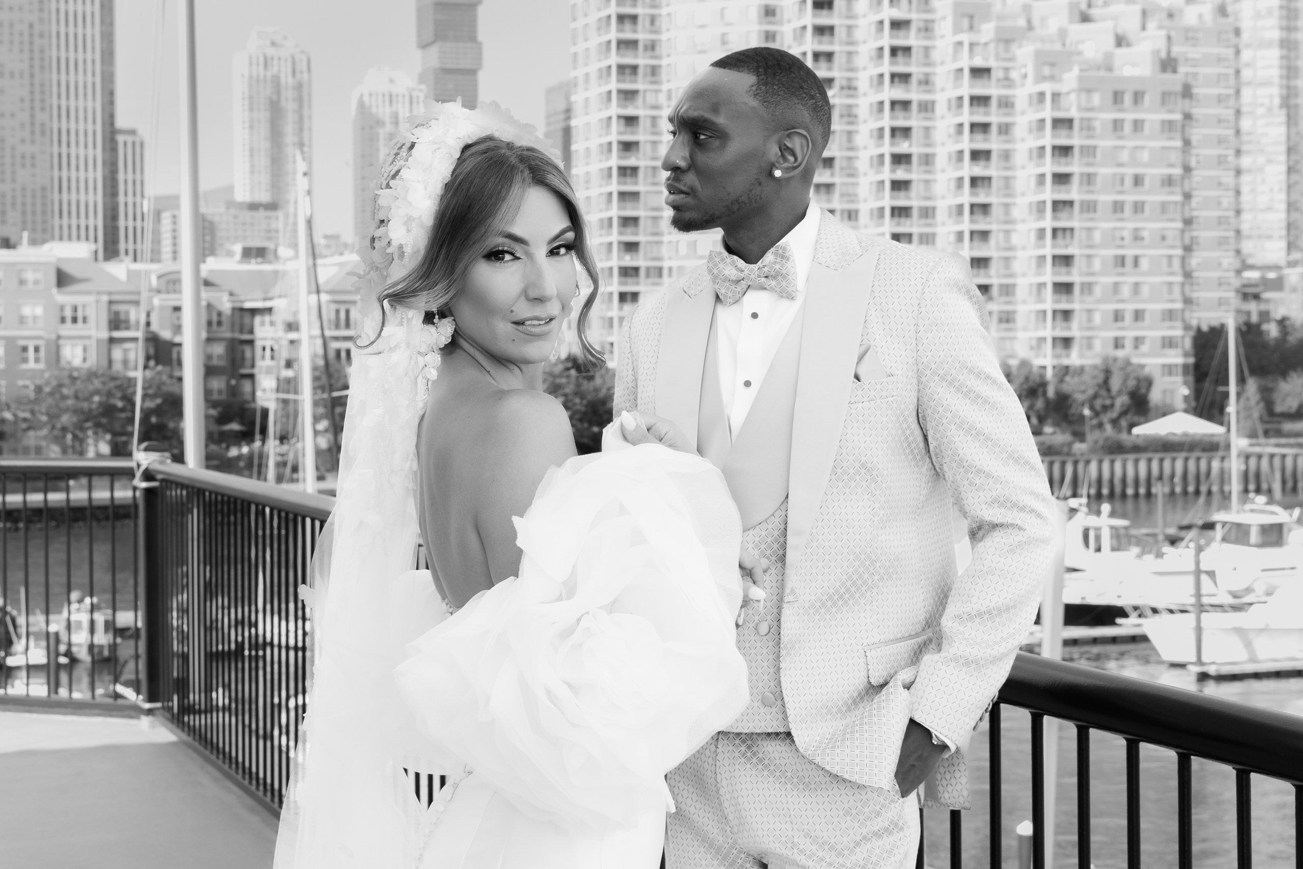 Briana & Kefim, Maritime Pars, Jersey City, NJ. Luxury Wedding Photography and Cinematography