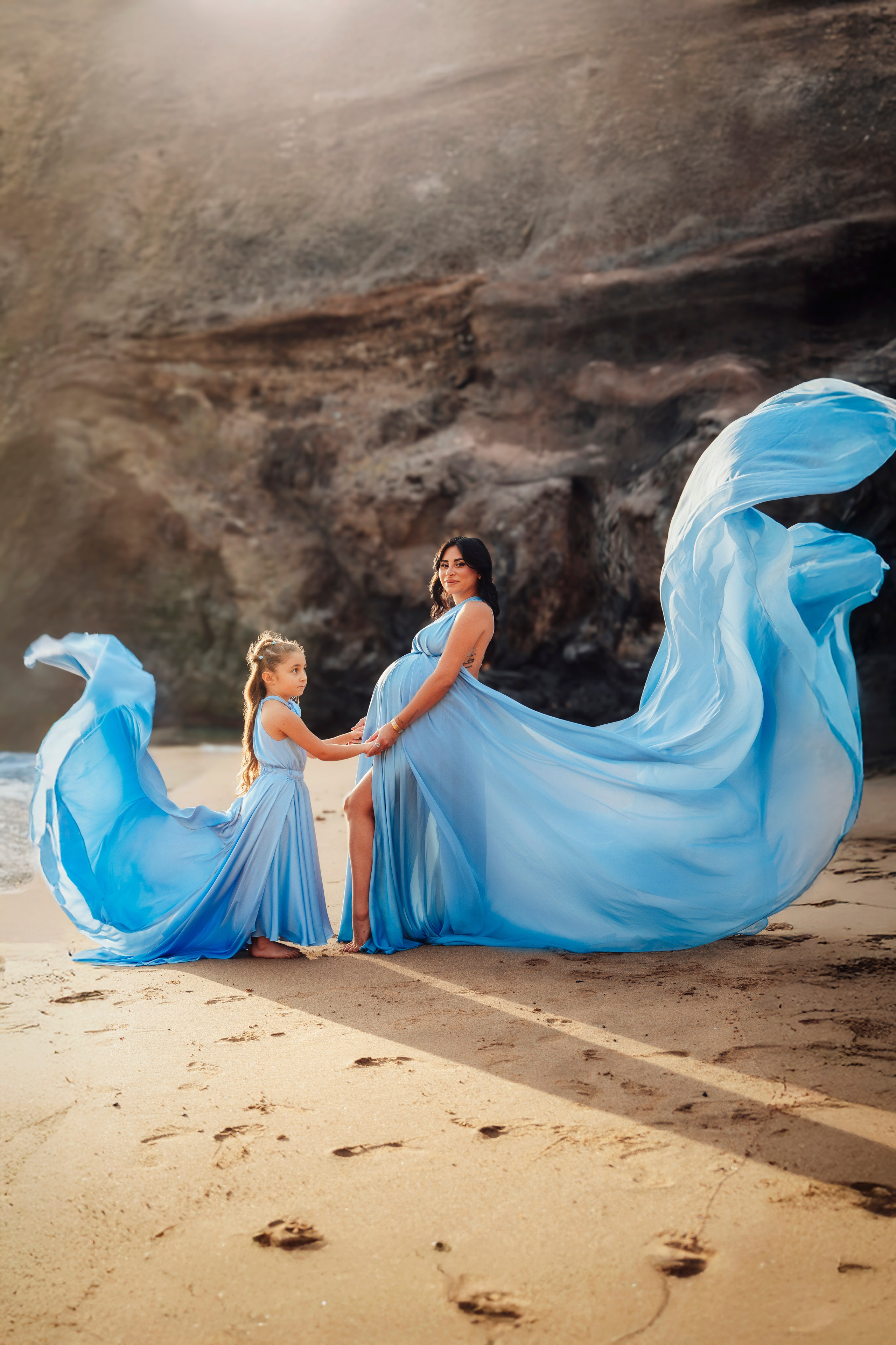 Light blue dress girl 20€. Professional photography in Tenerife Tania Bonnet