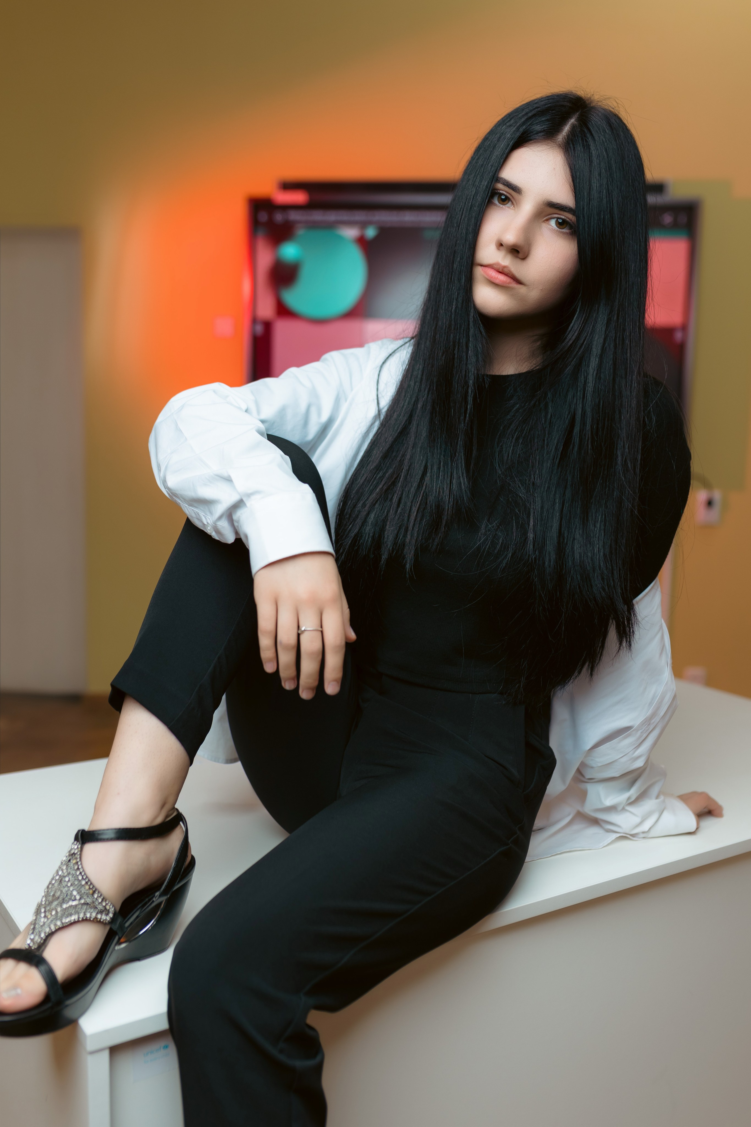 Elev absolvent la fotografie pentru album modern de absolvire, Chișinău