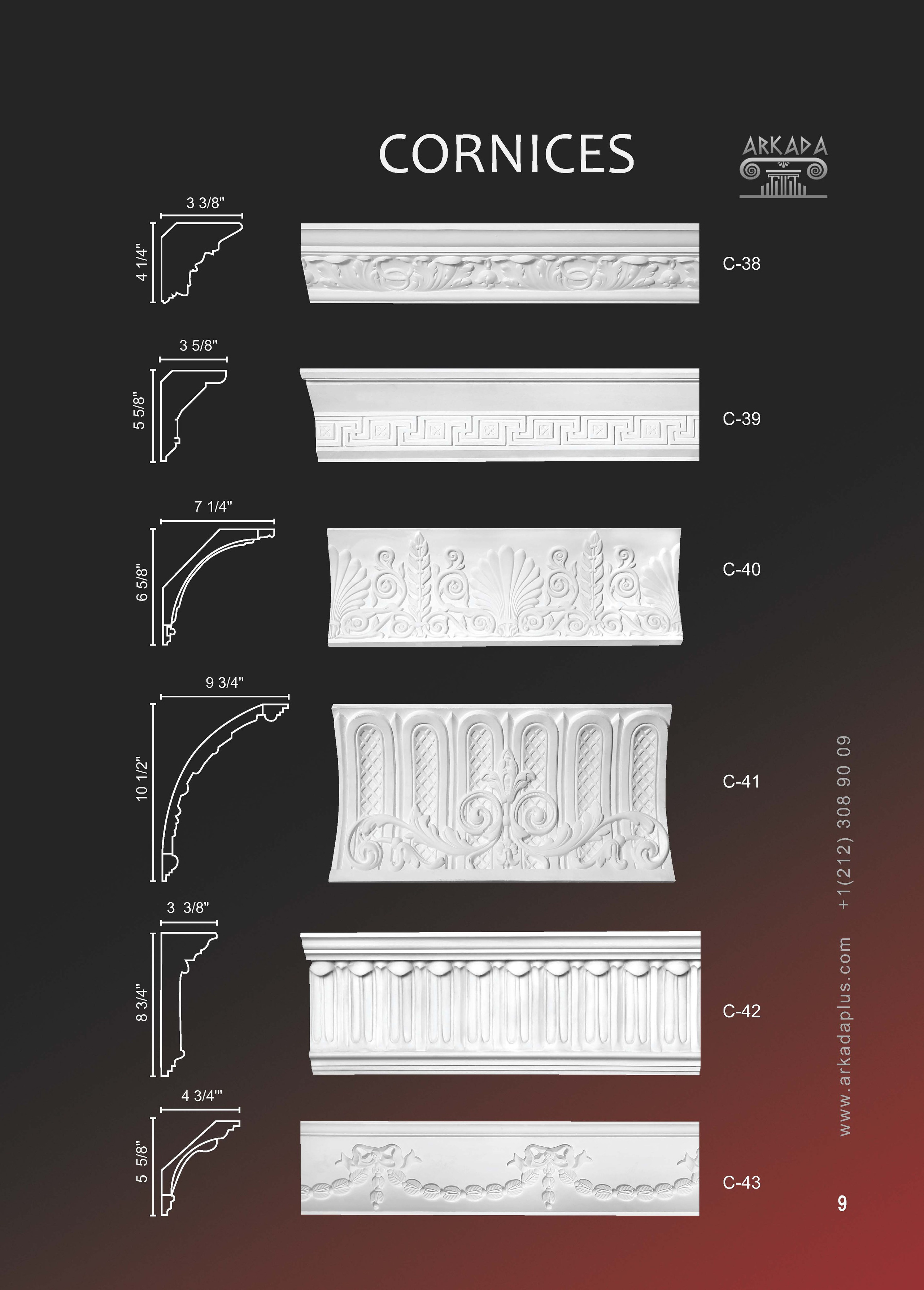 Catalog pages. Plaster molding