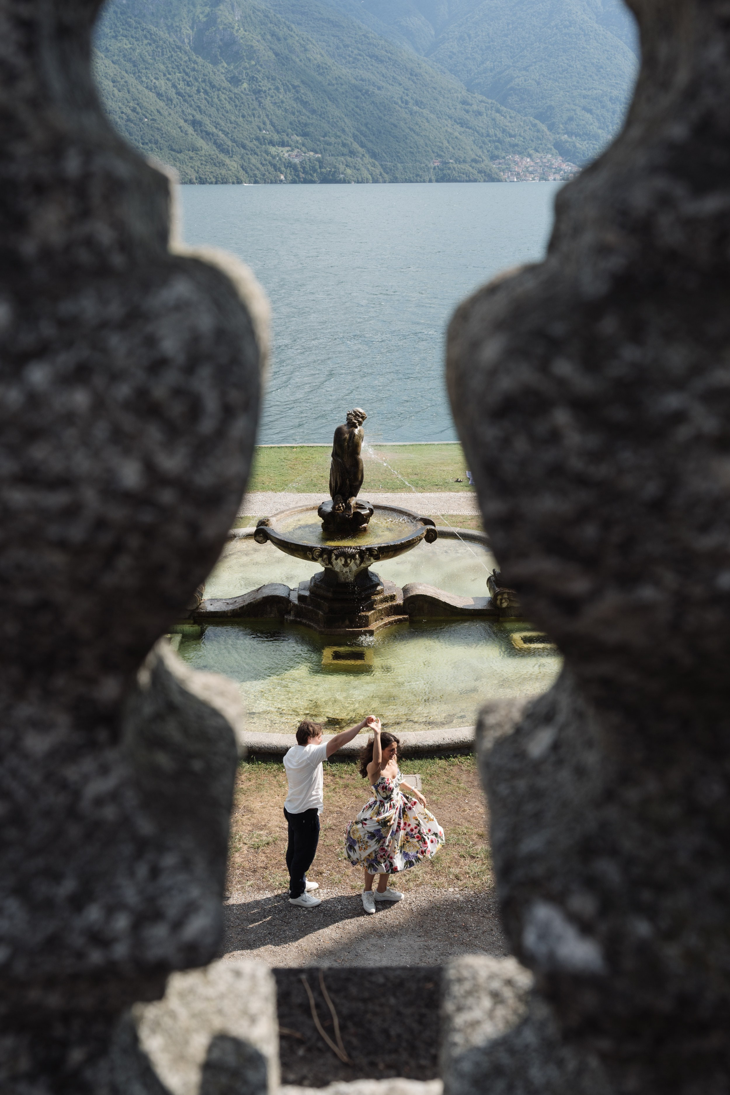 Engagement Photoshoot in Tremezzo. Lake Como Proposal Photographer | Surprise Proposals & Engagements