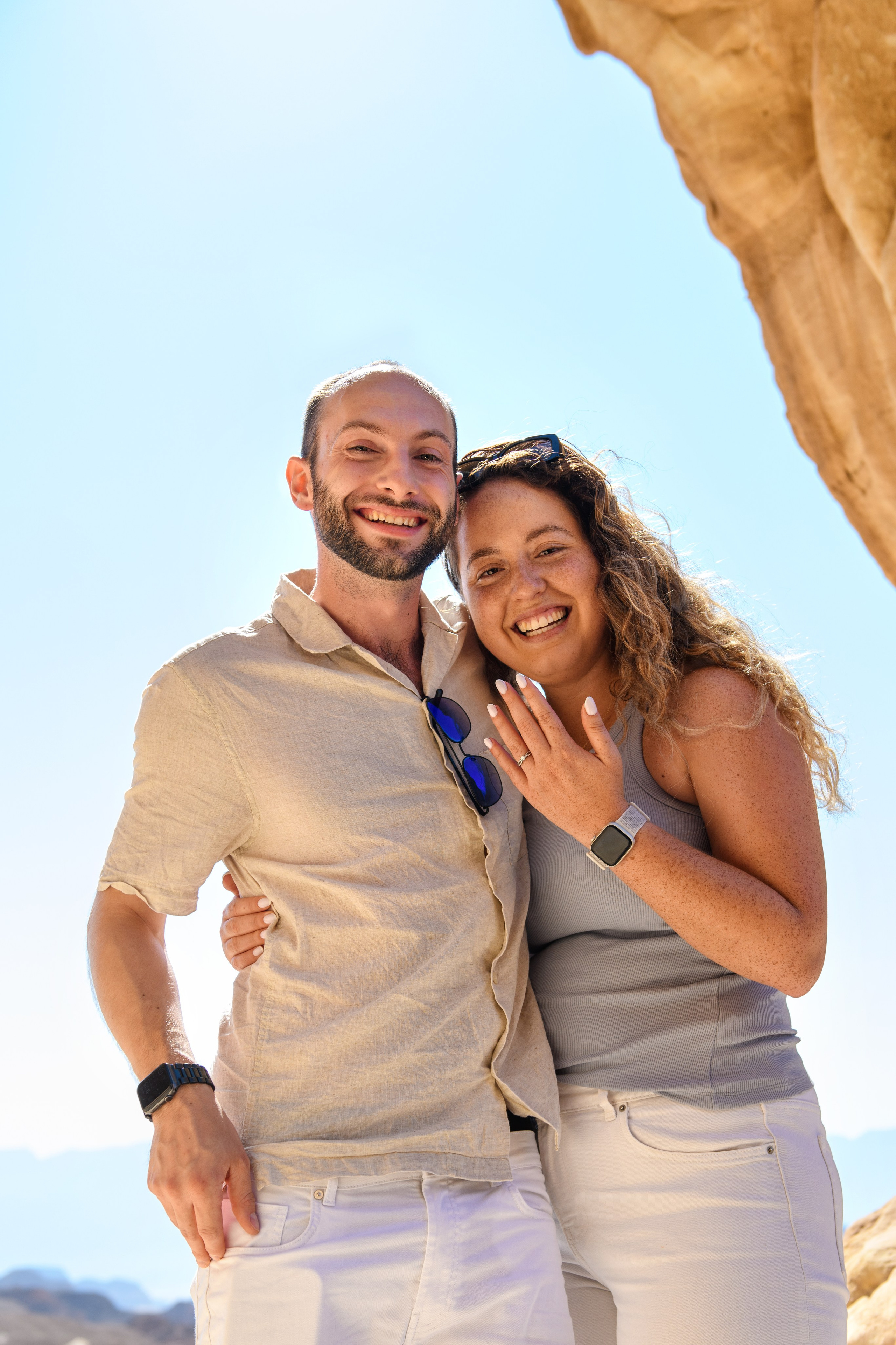 “She Said YES” in a Timna park for Lotan & Zohar. Family children pregnancy love stories photographer in Eilat Israel Olga Amchislavsky