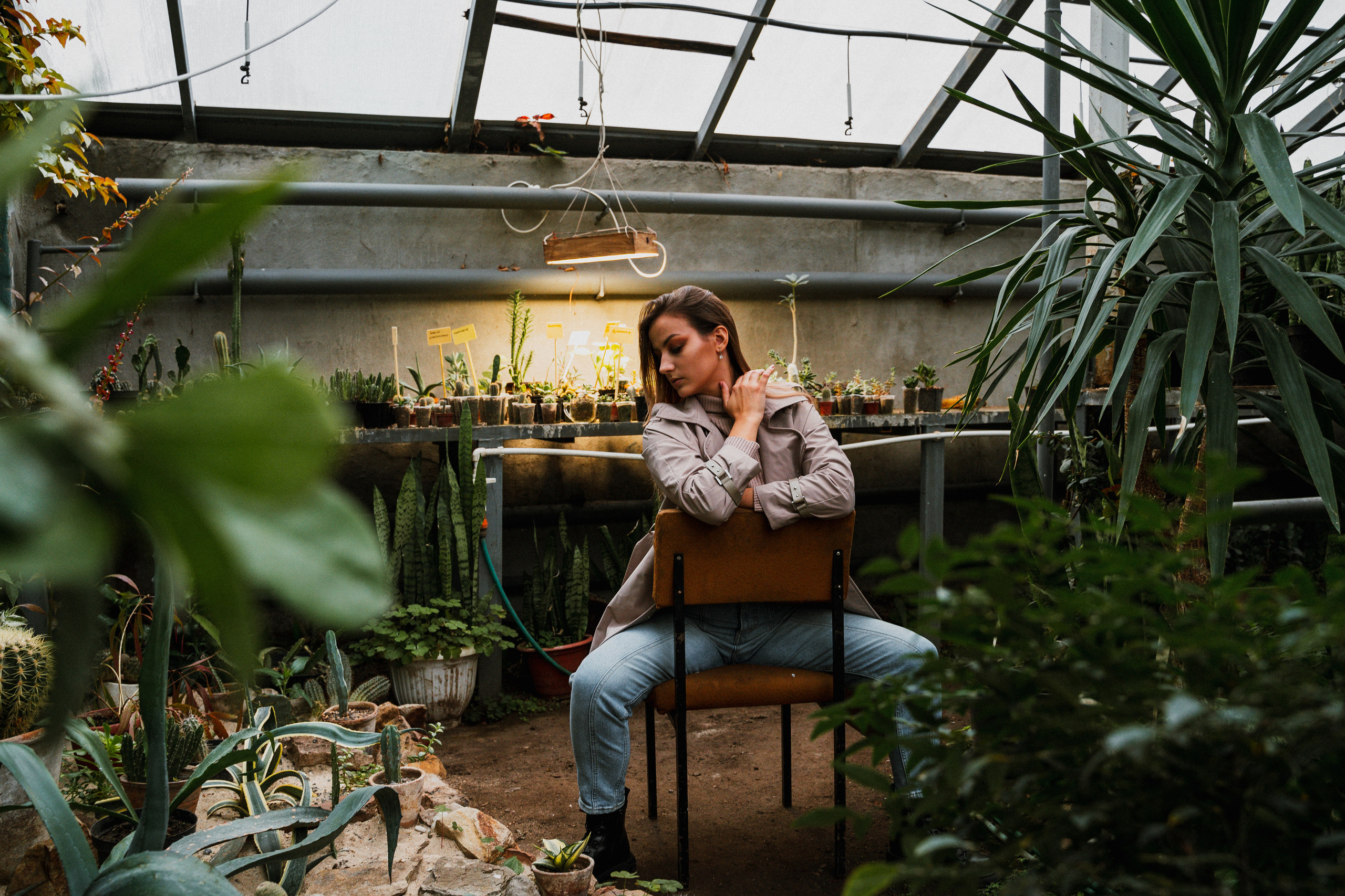 Photo session in a greenhouse in Tbilisi. Photo session in the Tbilisi Botanical Garden