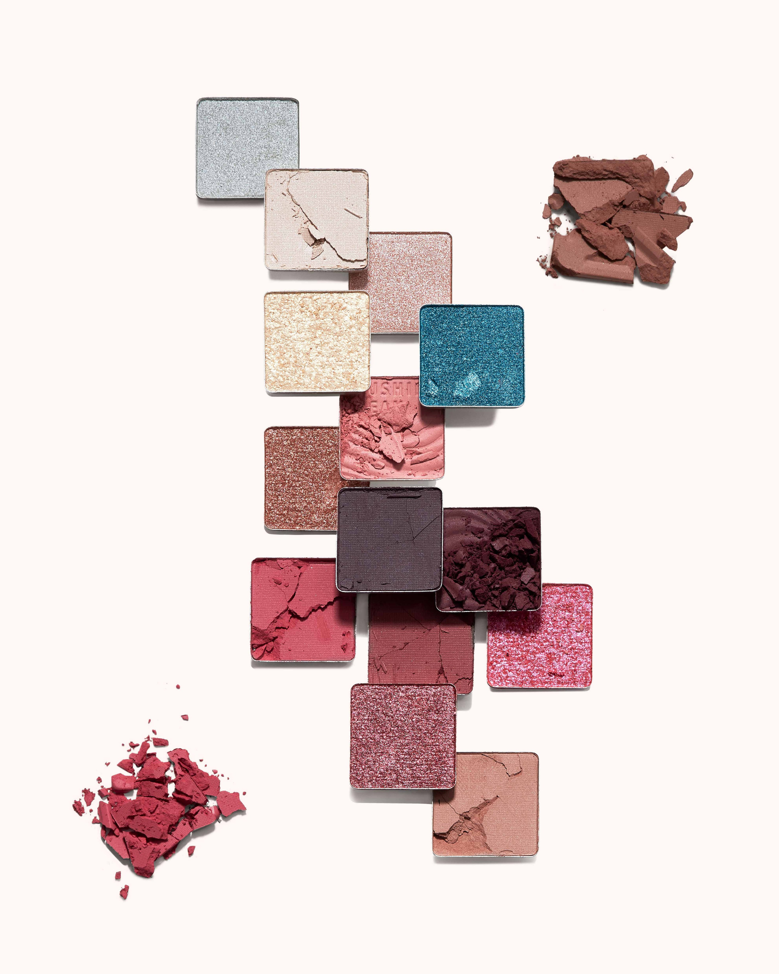 Kreative Werbefotografie von Lidschatten-Textur, Content-Fotografie für Social Media, Banner und Produktpräsentation