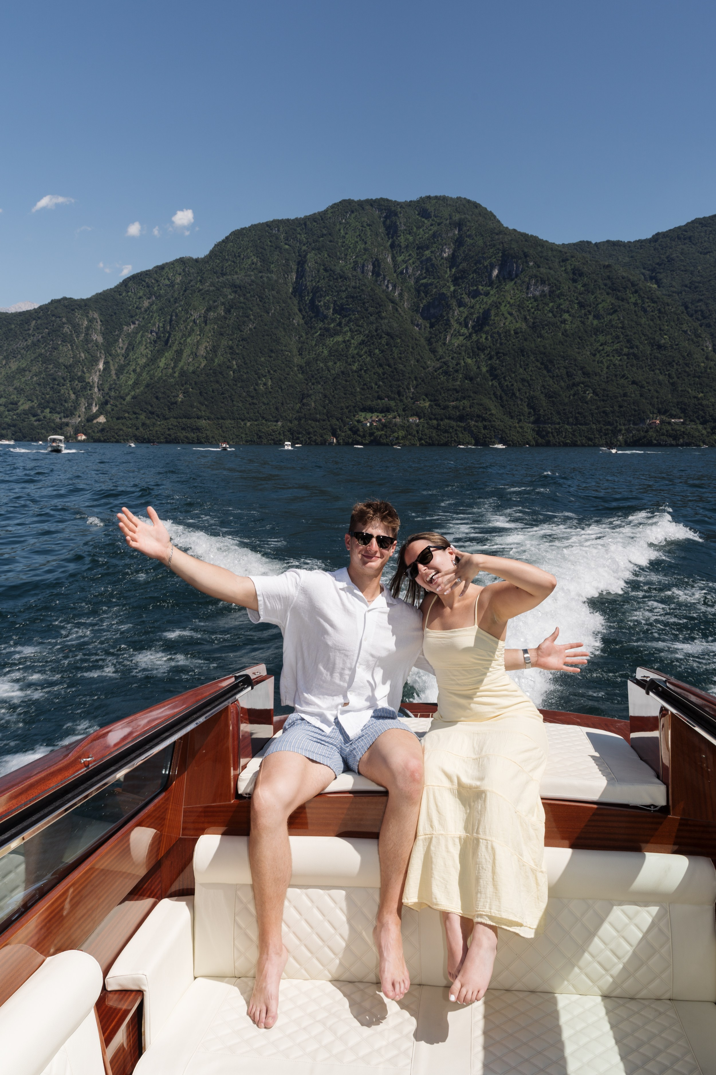 Boat Proposal in Lake Como. Lake Como Proposal Photographer | Surprise Proposals & Engagements