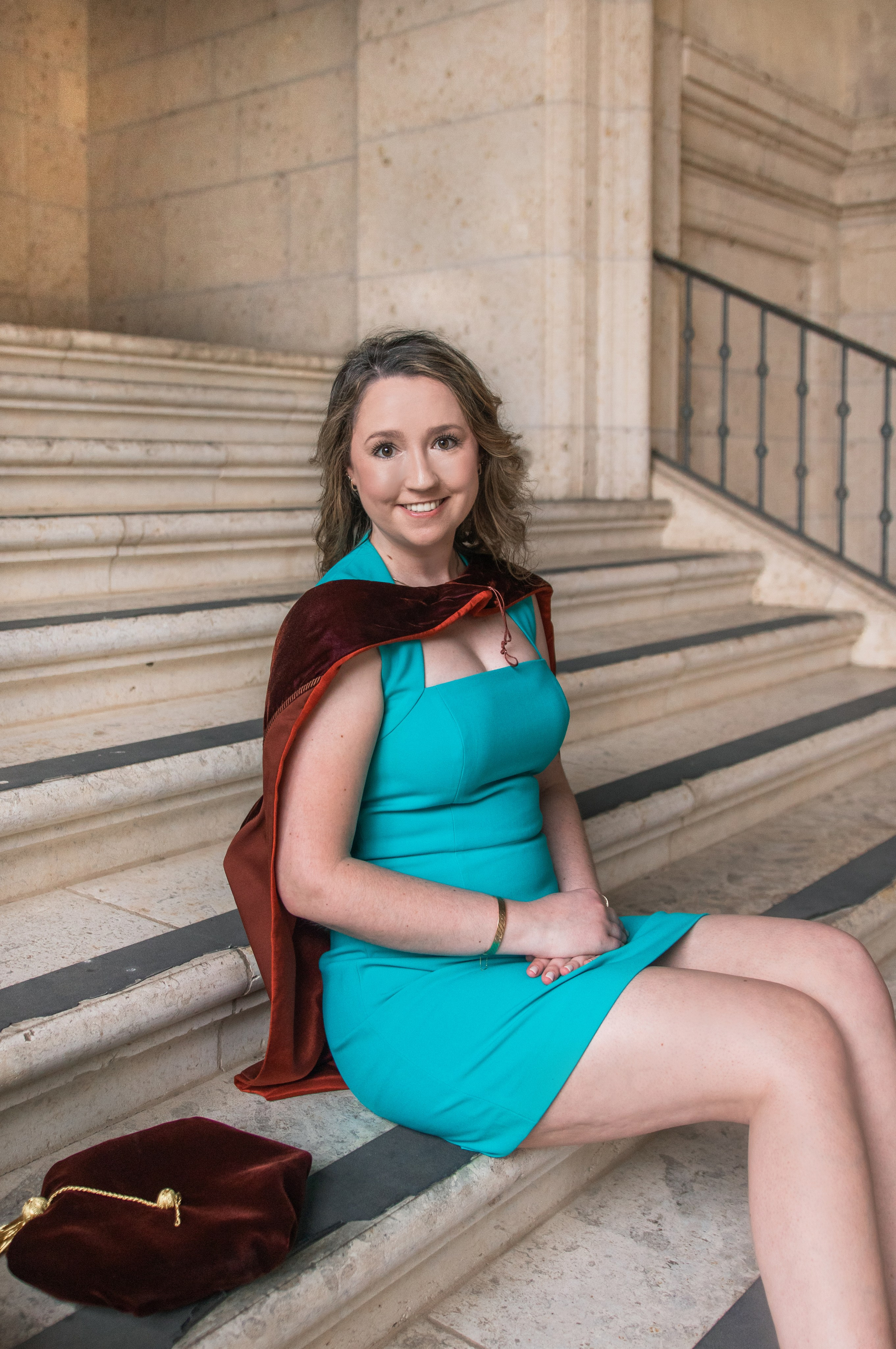 Group graduation photoshoot at the University of Texas Austin