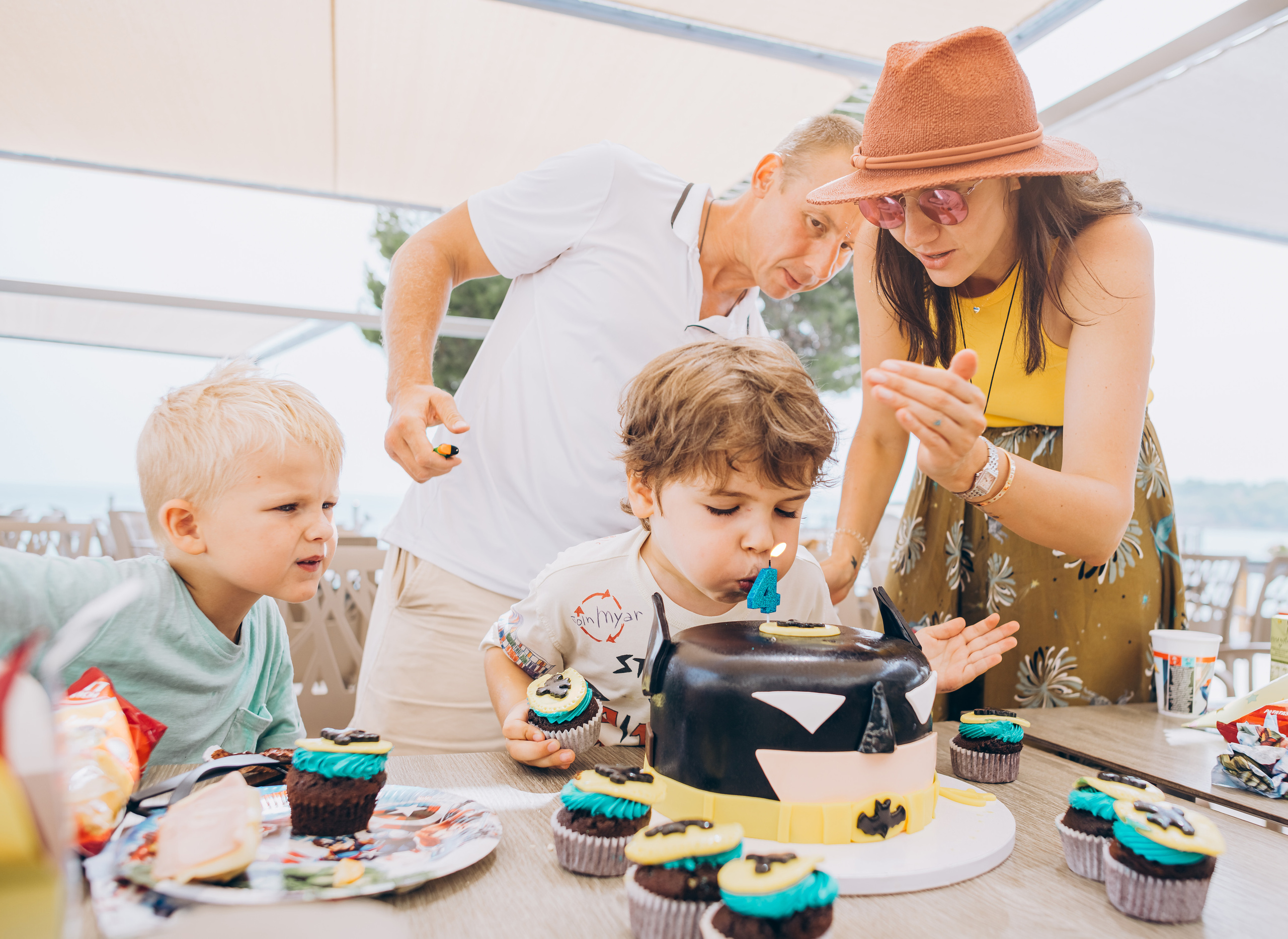 Kids birthday in aquapark. Photographer in Mallorca