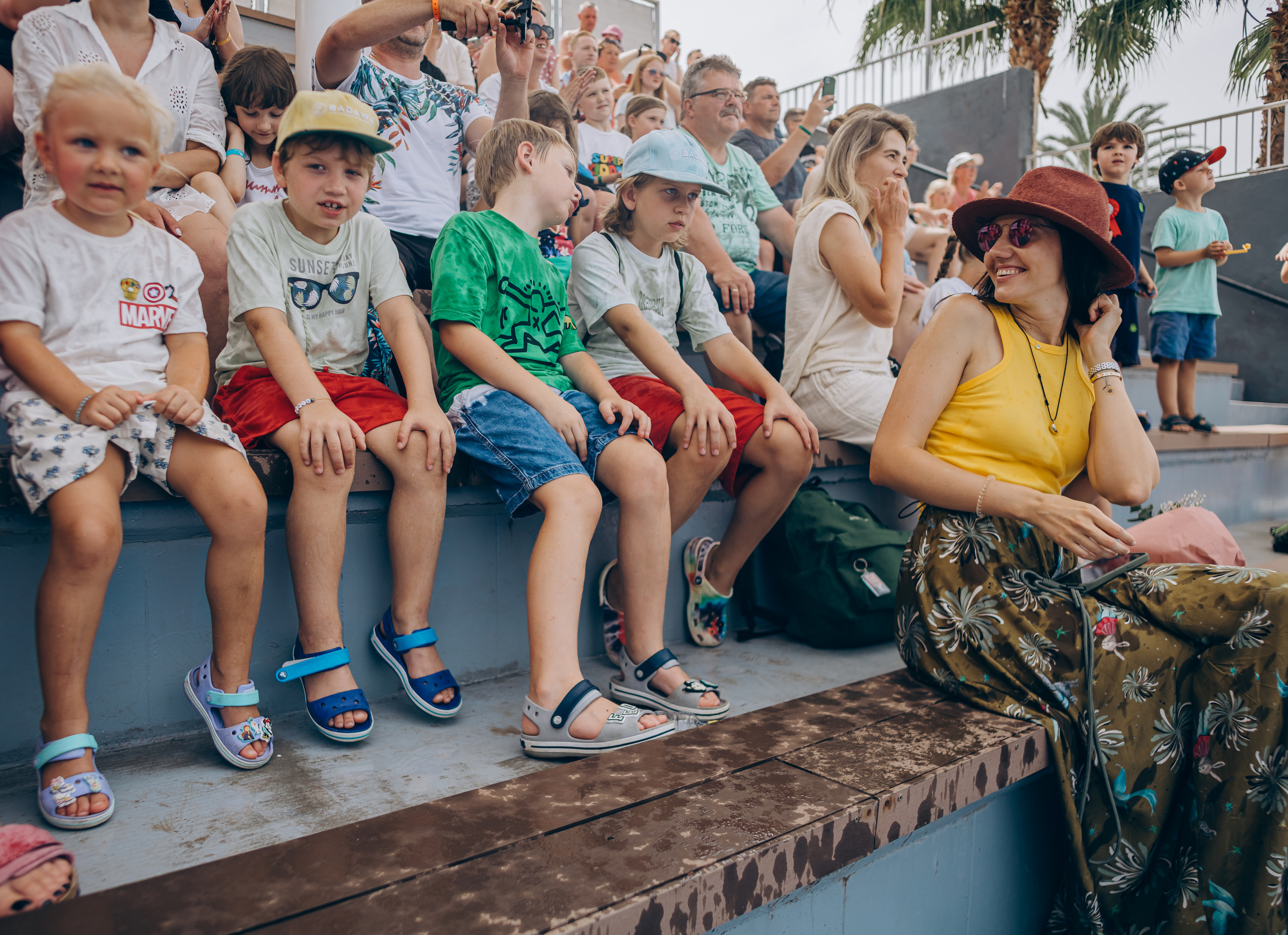 Kids birthday in aquapark. Photographer in Mallorca
