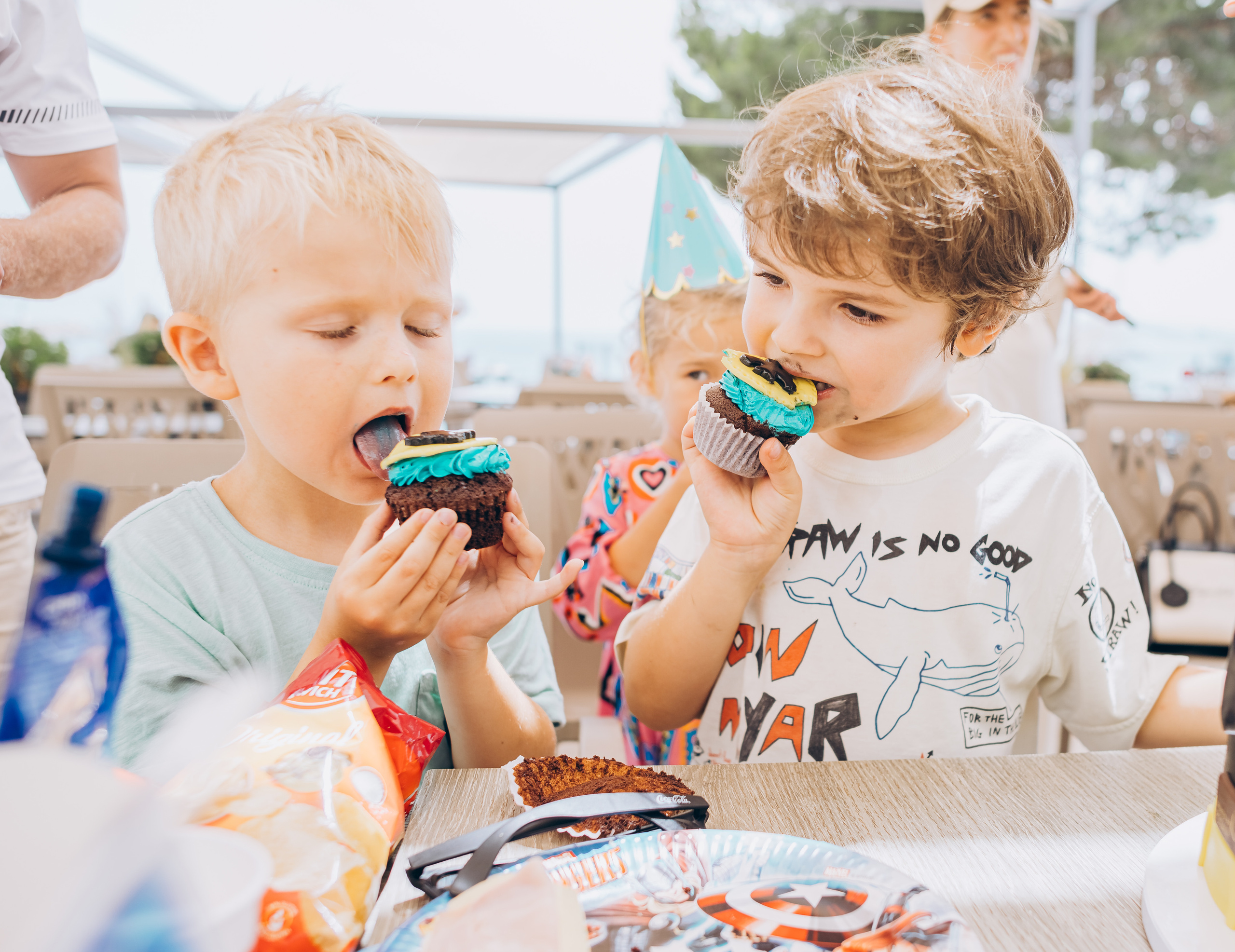 Kids birthday in aquapark. Photographer in Mallorca