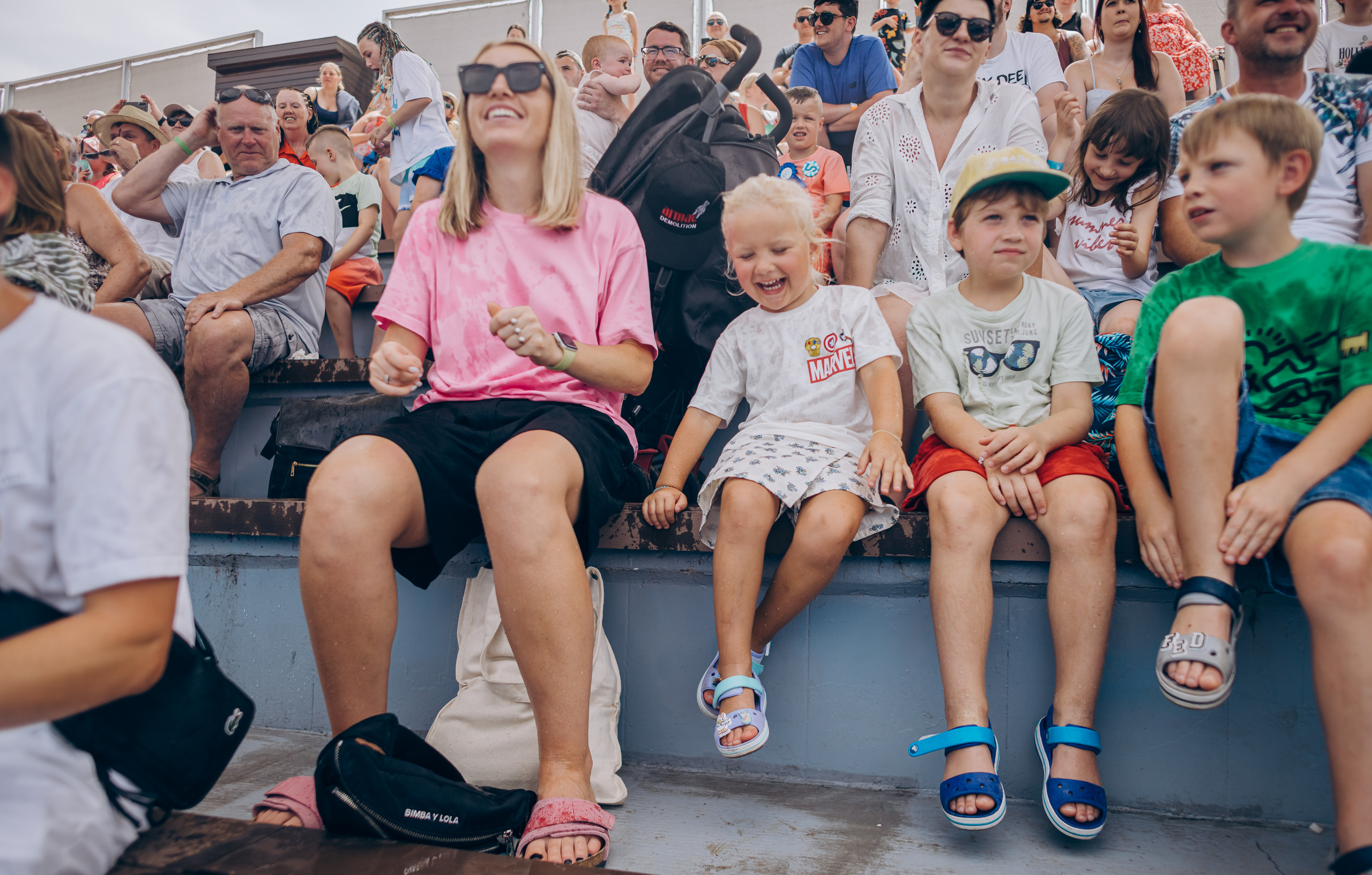 Kids birthday in aquapark. Photographer in Mallorca