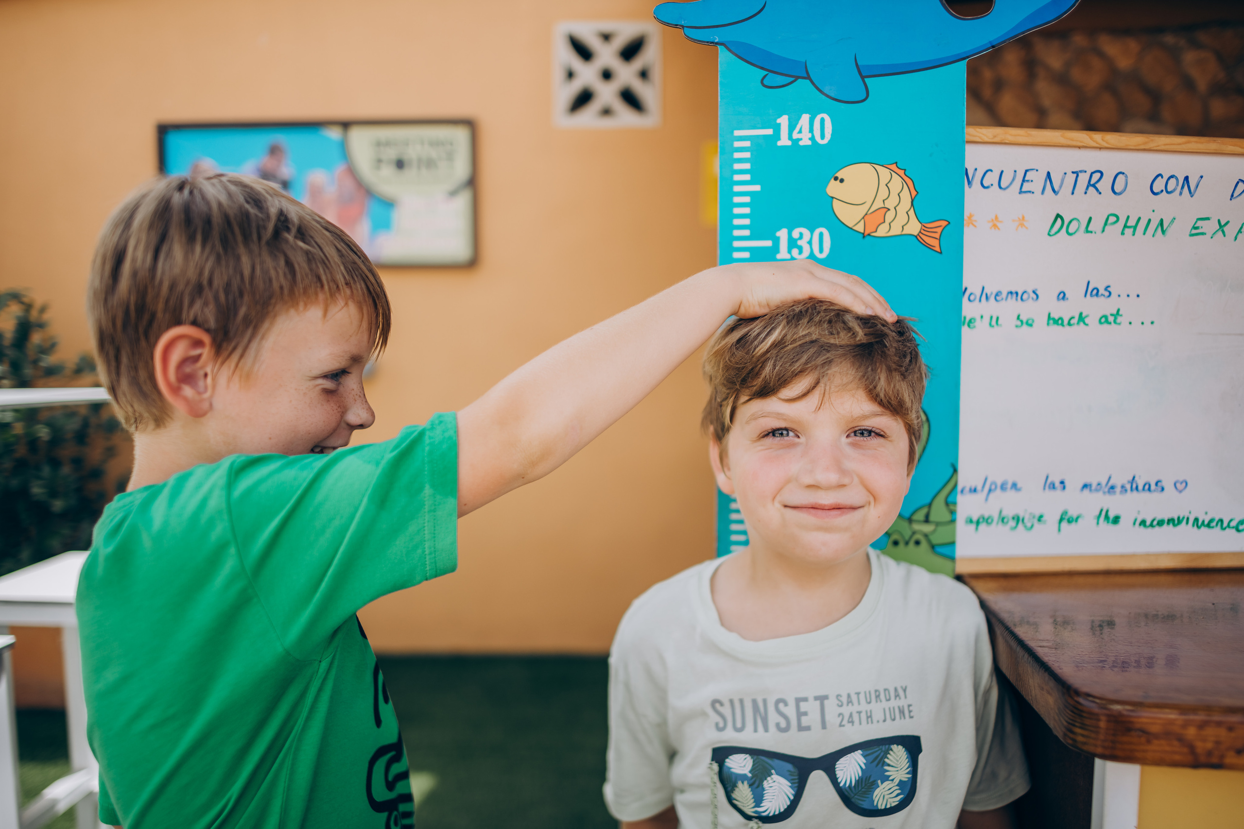 Kids birthday in aquapark. Photographer in Mallorca