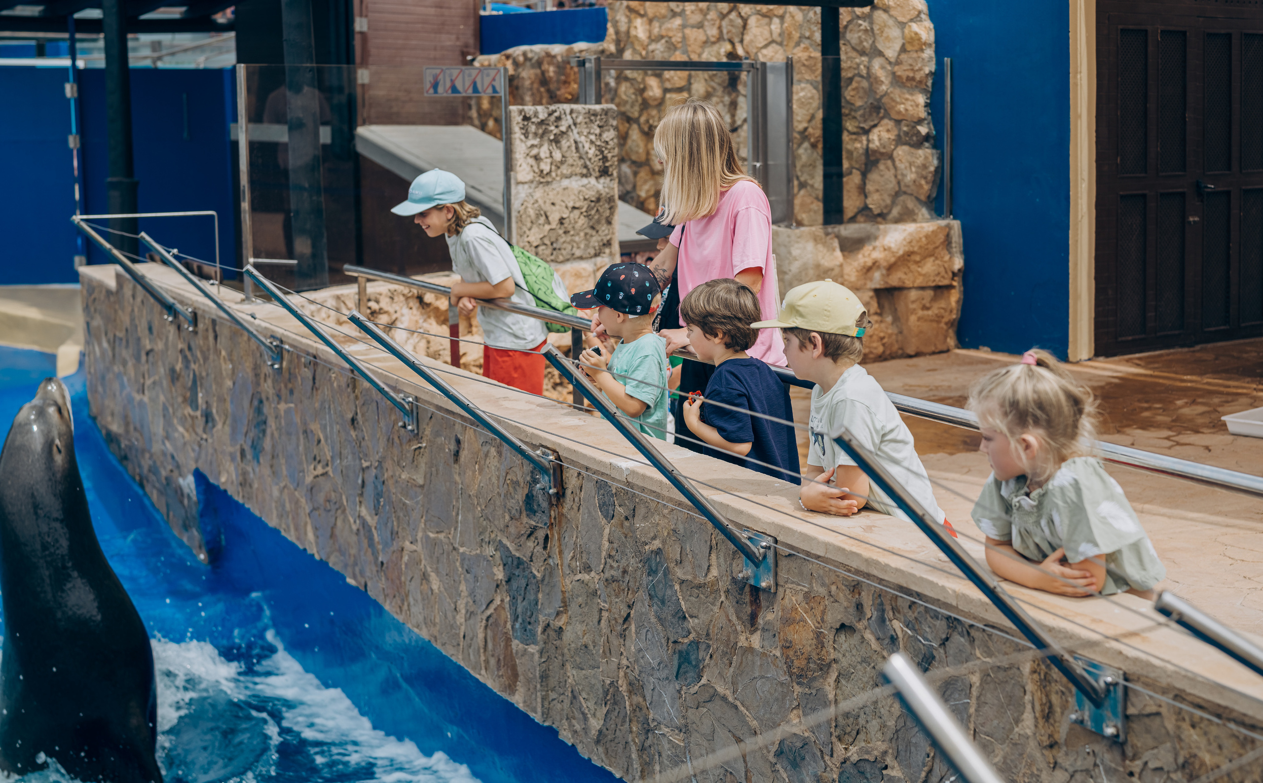 Kids birthday in aquapark. Photographer in Mallorca