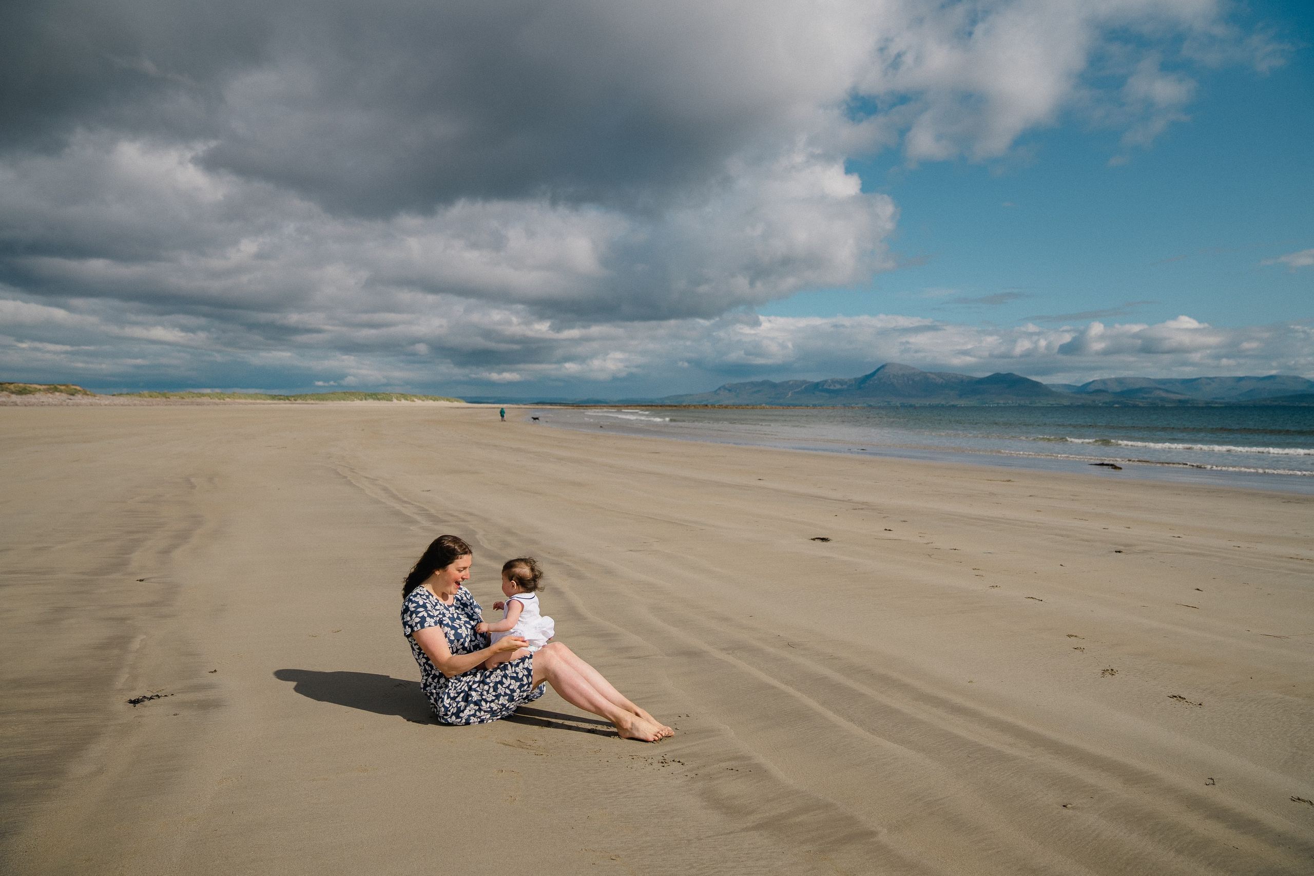 Darya and Mia at the ocean. Wedding and family photographer Ireland
