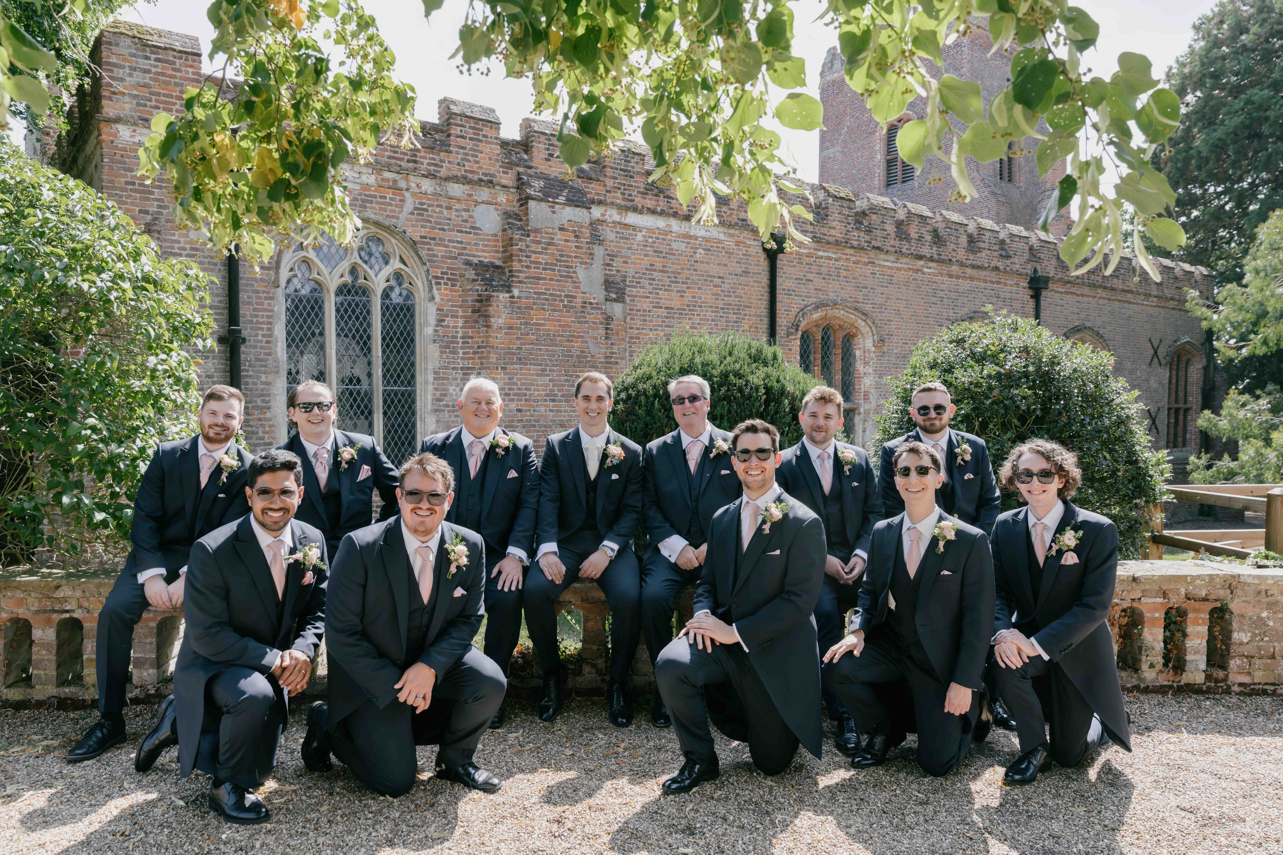     groomsmen portrait classic English wedding style