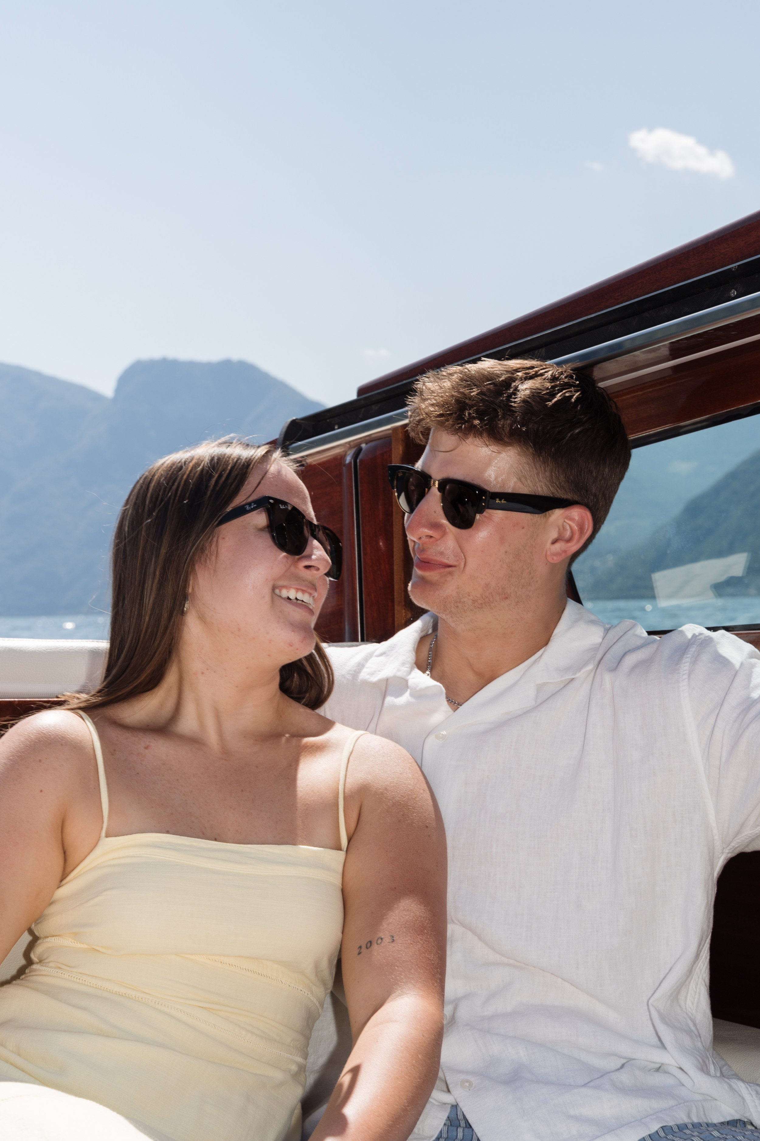 Boat Proposal in Lake Como. Lake Como Proposal Photographer | Surprise Proposals & Engagements