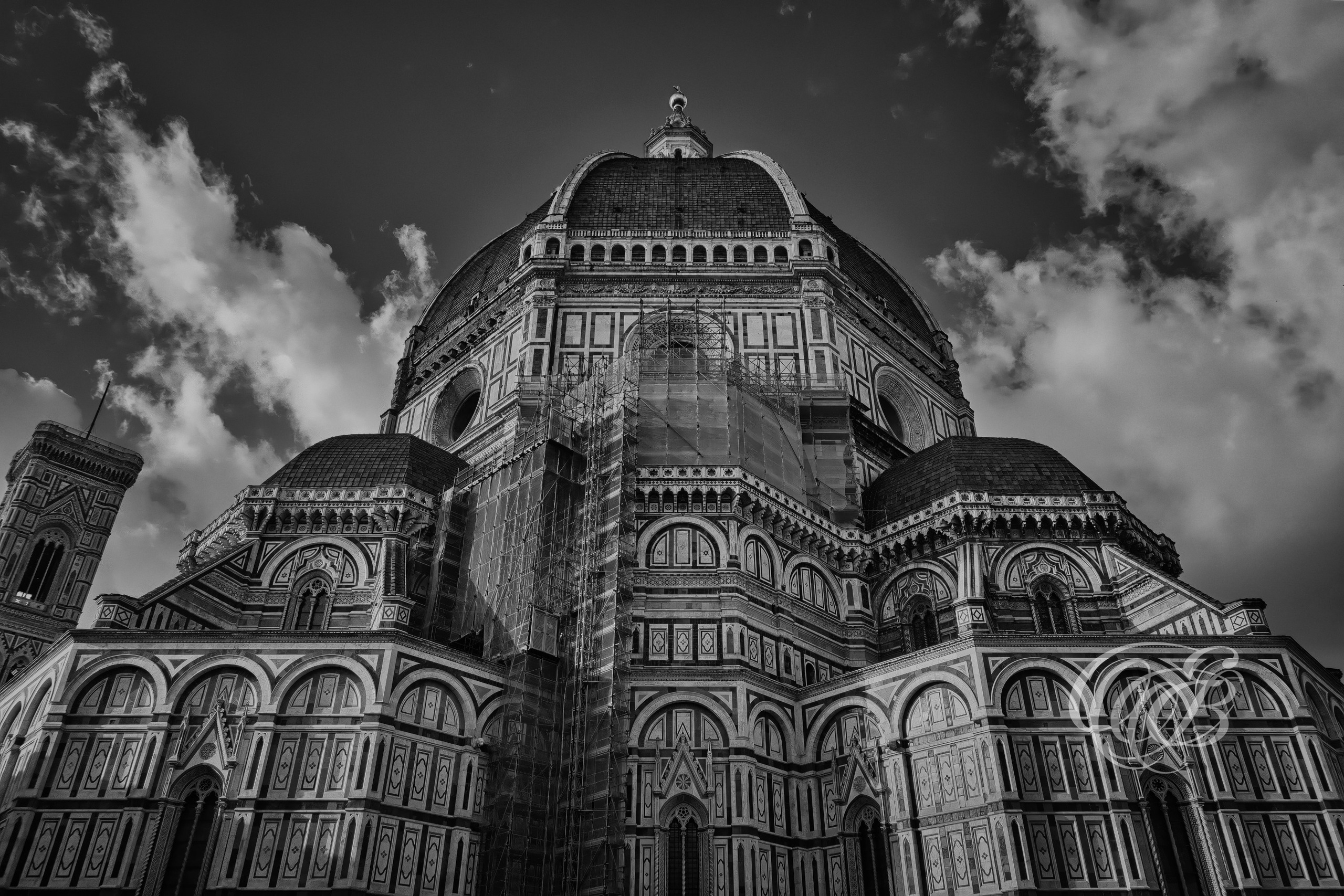 Florence Italy - The Cathedral of Santa Maria del Fiore B&W - Eduardo Bartoli Fine Art Photography - Black and white fine art photograph of the Cathedral of Santa Maria del Fiore in Florence, Italy, by Eduardo Bartoli.