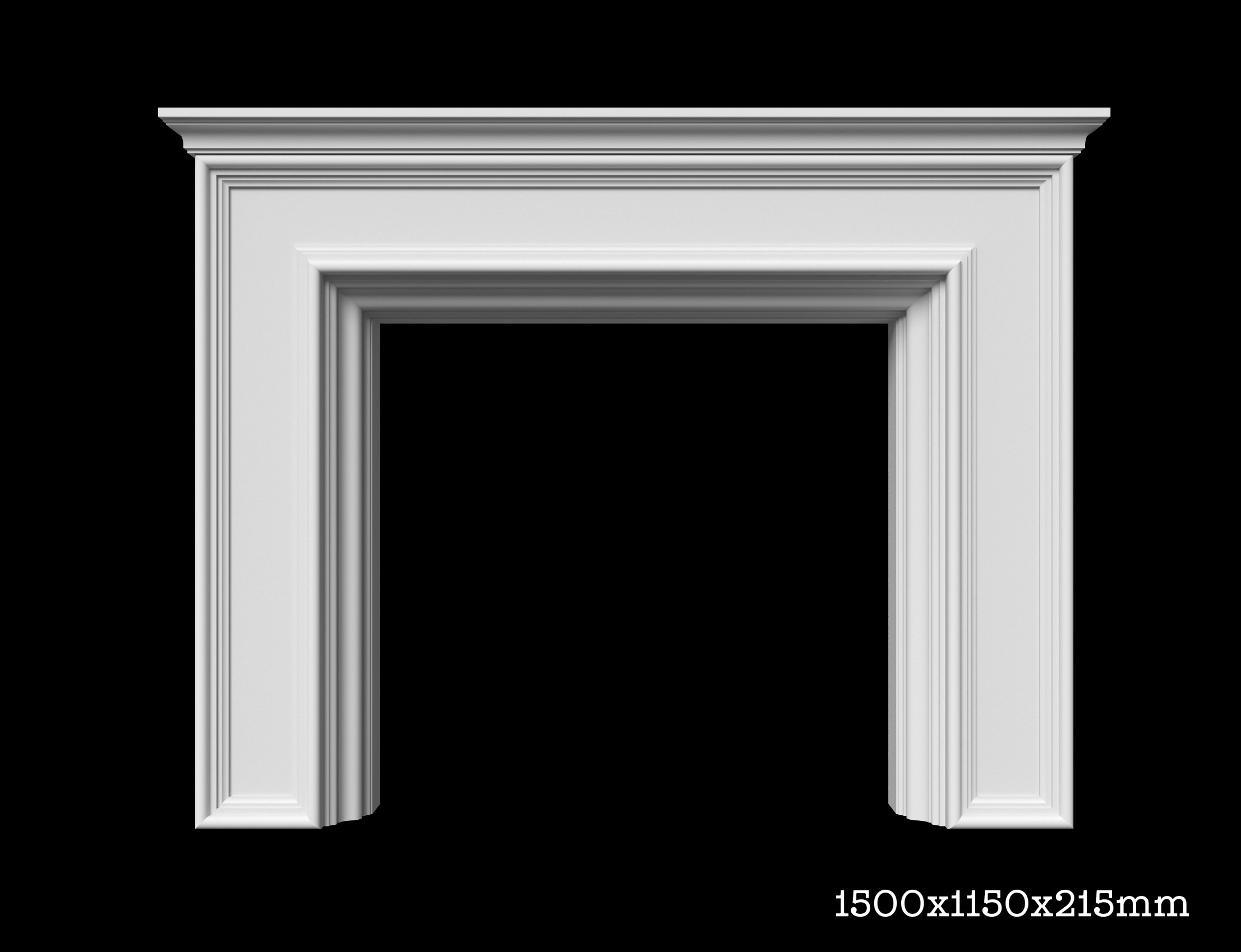 Fireplaces. Plaster molding