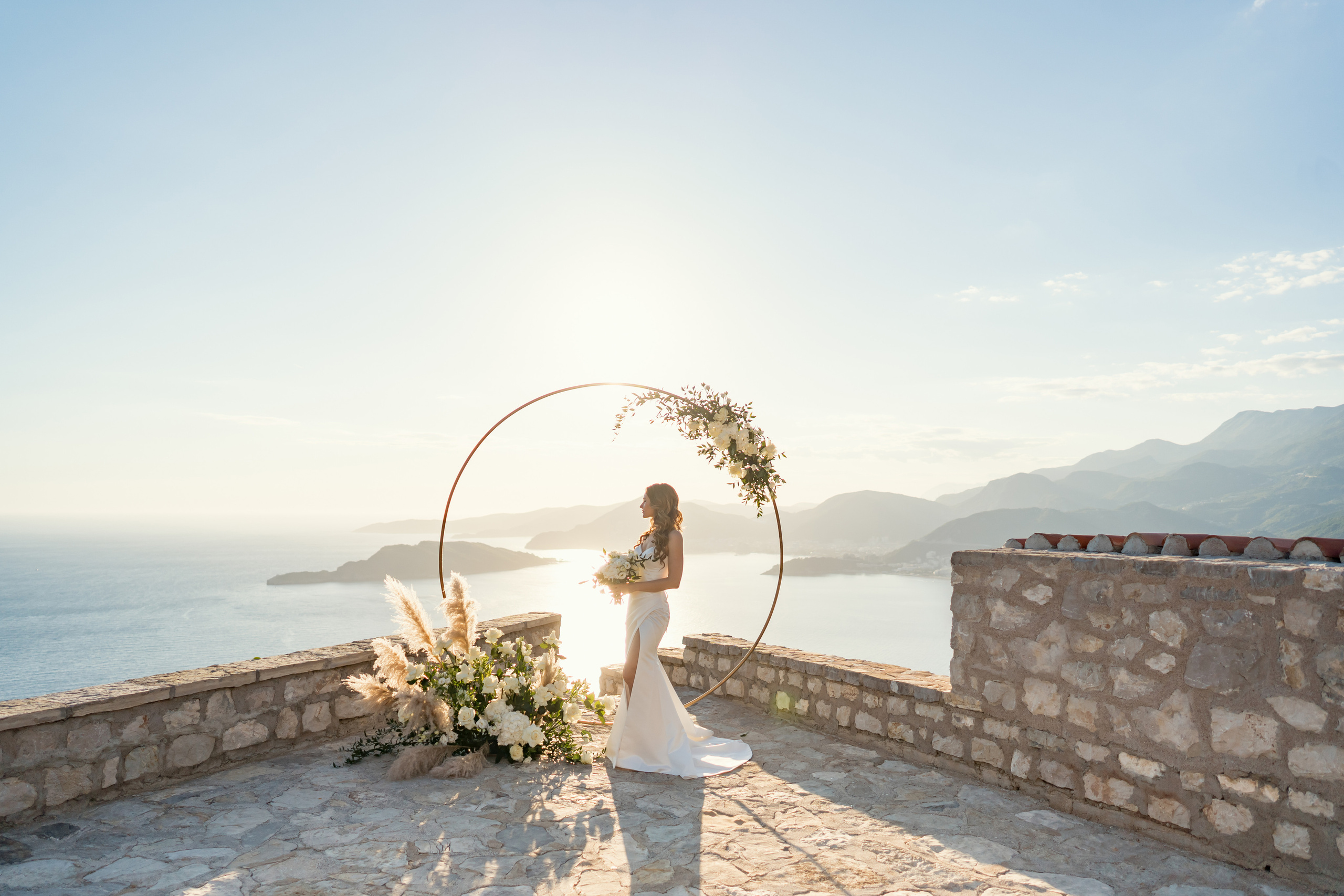 Sveti Stefan'da fotoğraf çekimi