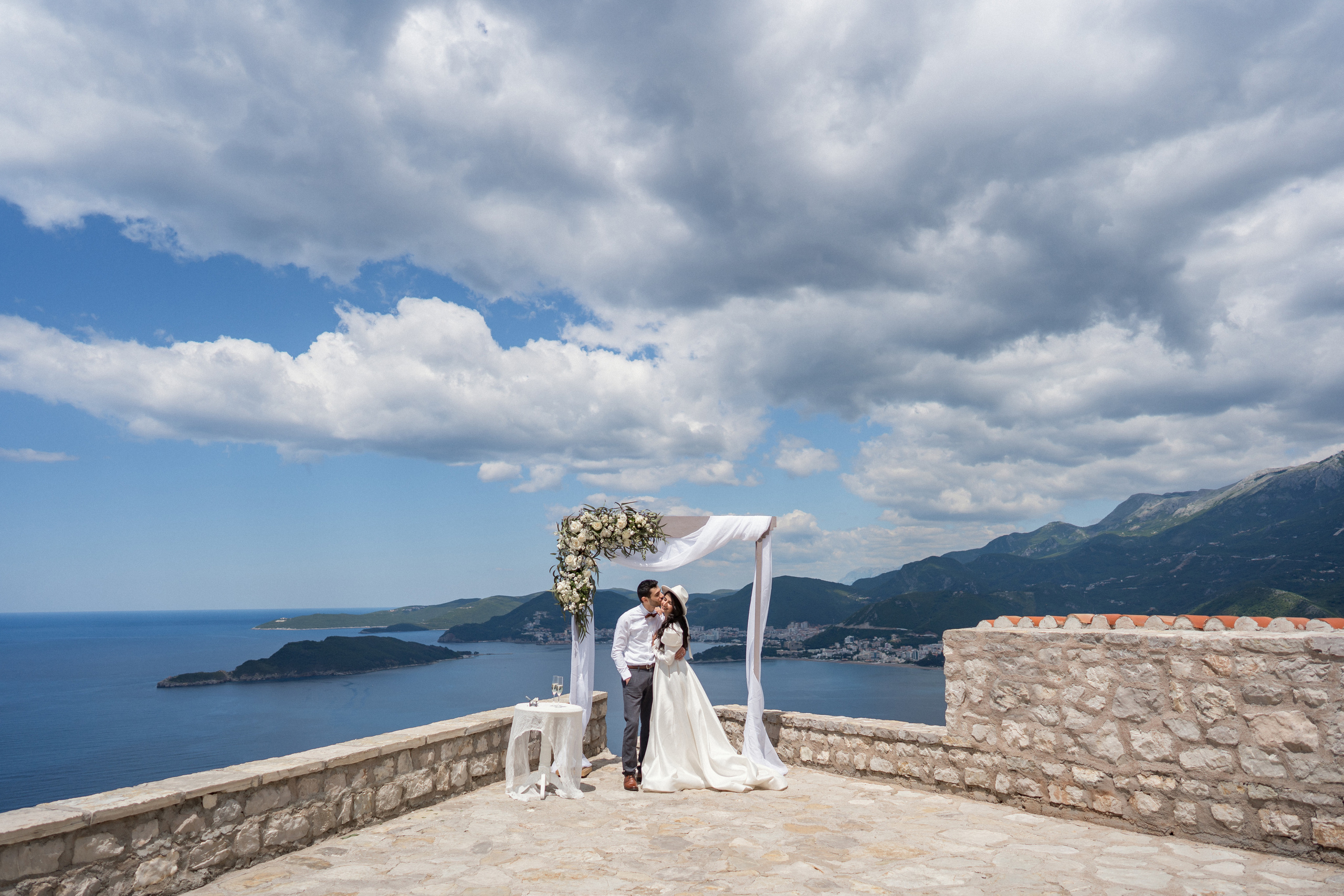 Sveti Stefan'da fotoğraf çekimi