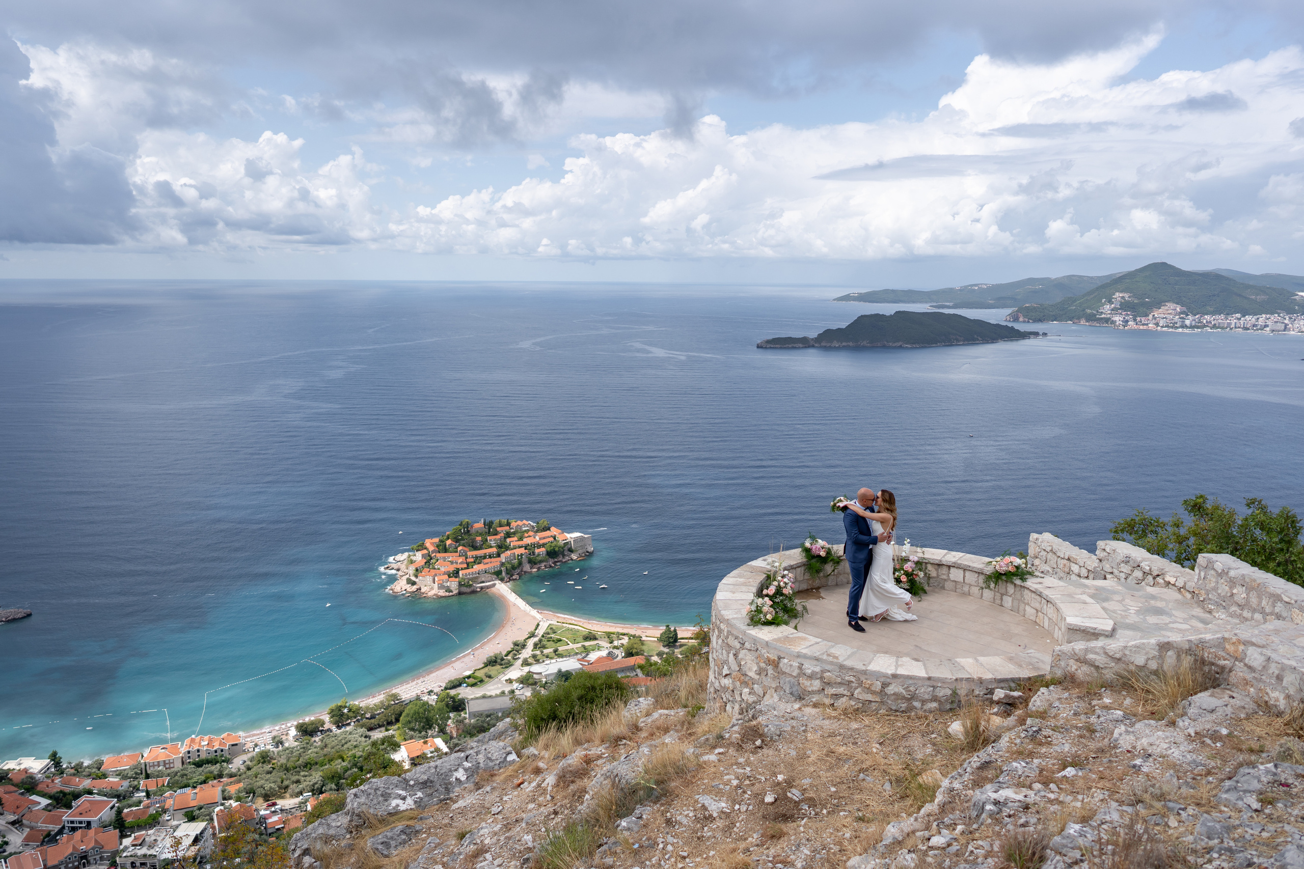 Sveti Stefan'da fotoğraf çekimi