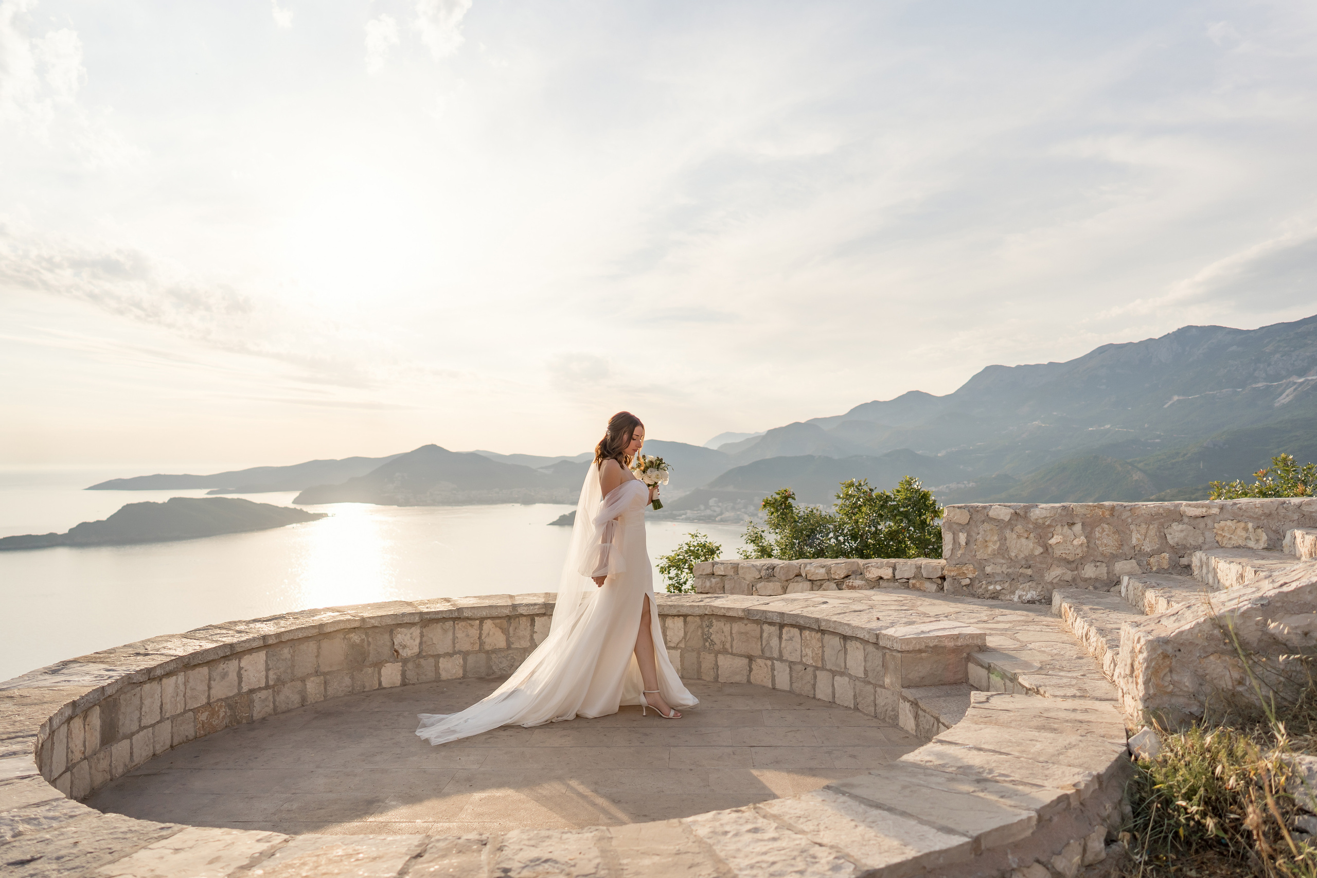 Sveti Stefan'da fotoğraf çekimi