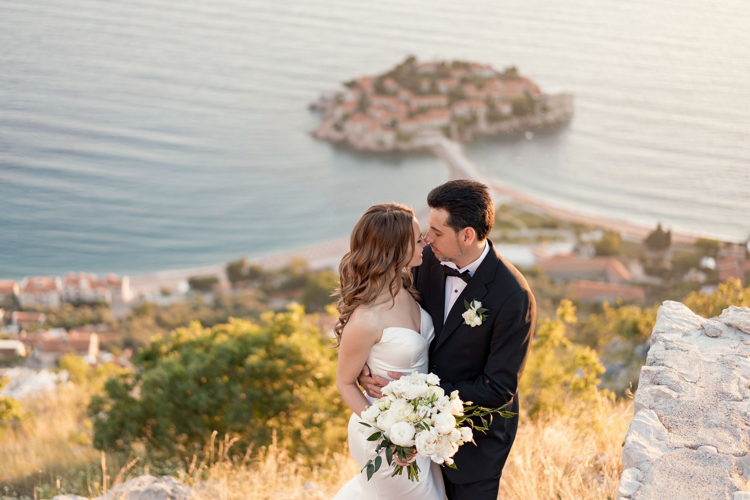 Sveti Stefan'da fotoğraf çekimi