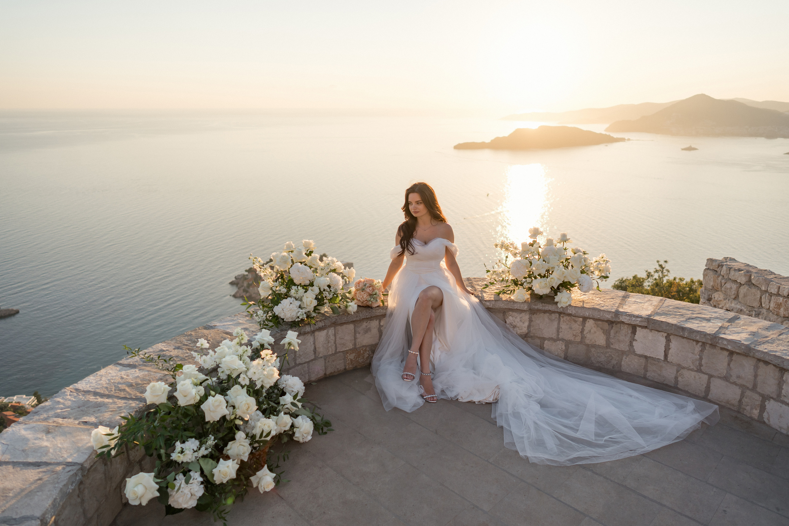 Sveti Stefan'da fotoğraf çekimi