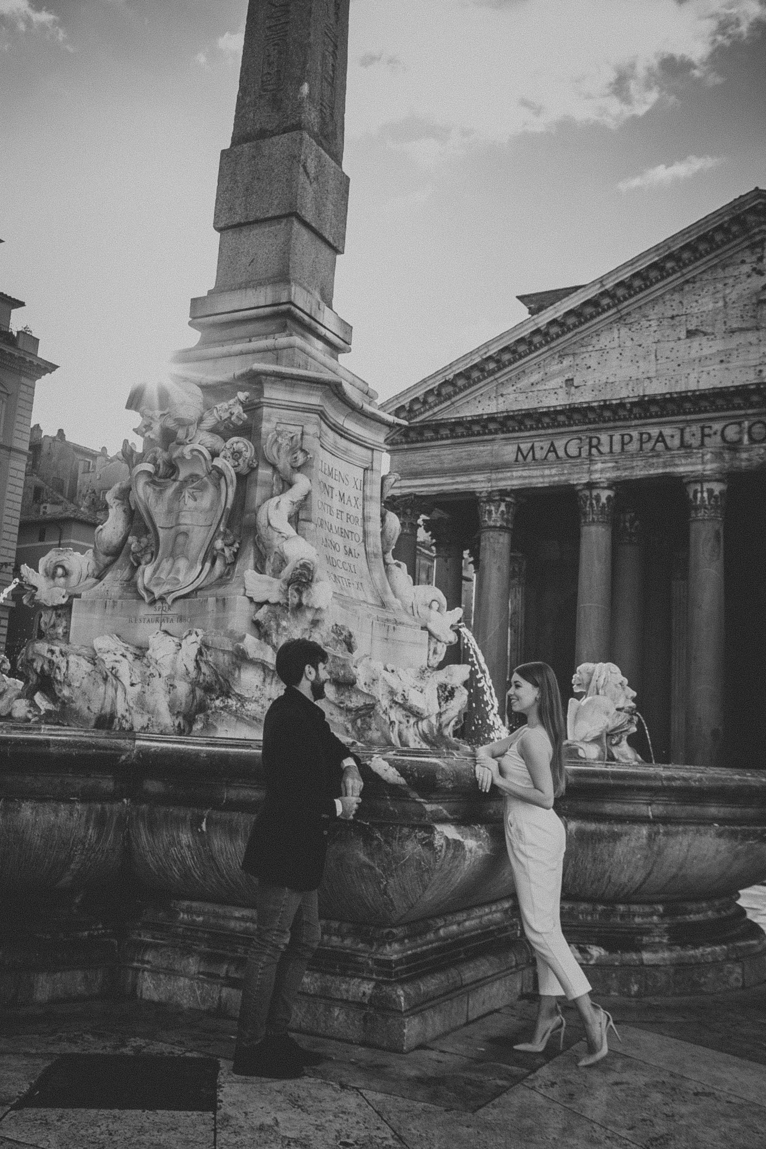 Irina and Francesco. Professional photographer based in Rome