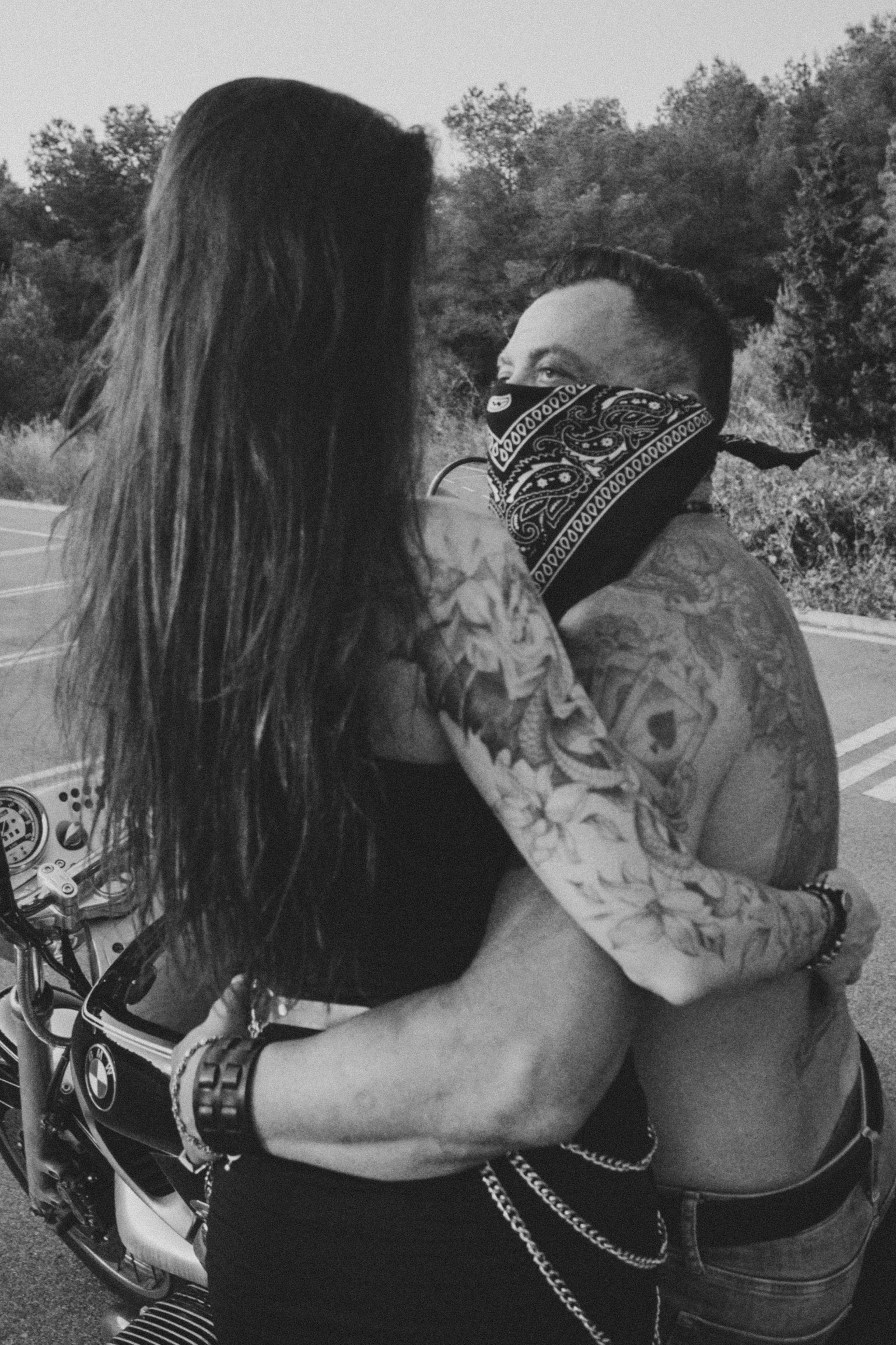 Фотосессия пары на мотоцикле. Профессиональная фотосъемка в Калафелле — Елена Медведева