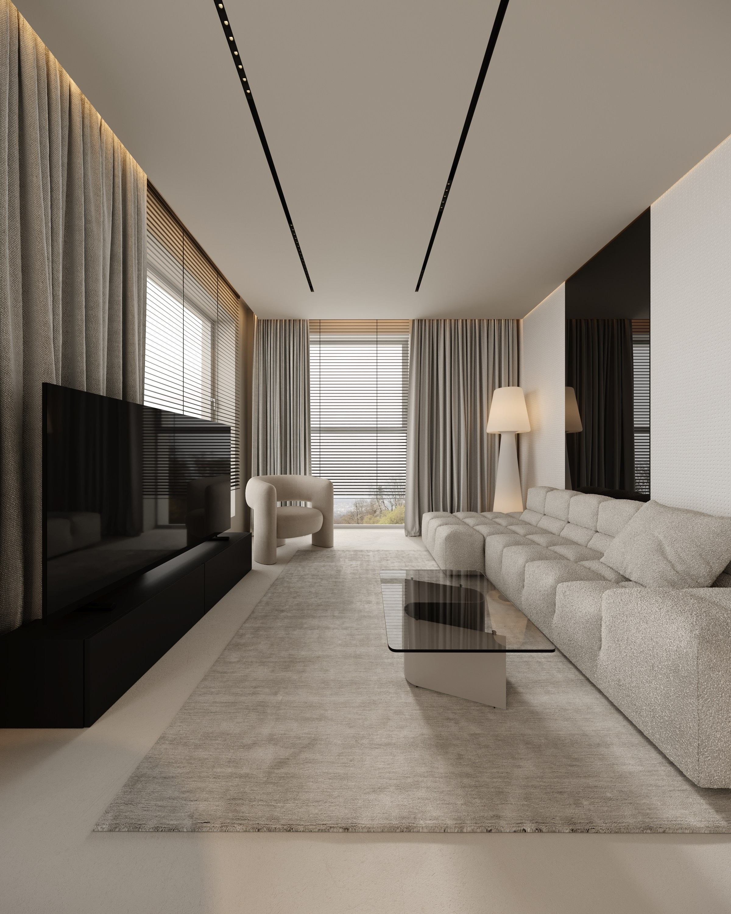 Kaunas 35m2. Bliu.design — dizainas / interjeras / architektūra / 3D vizualizacijos