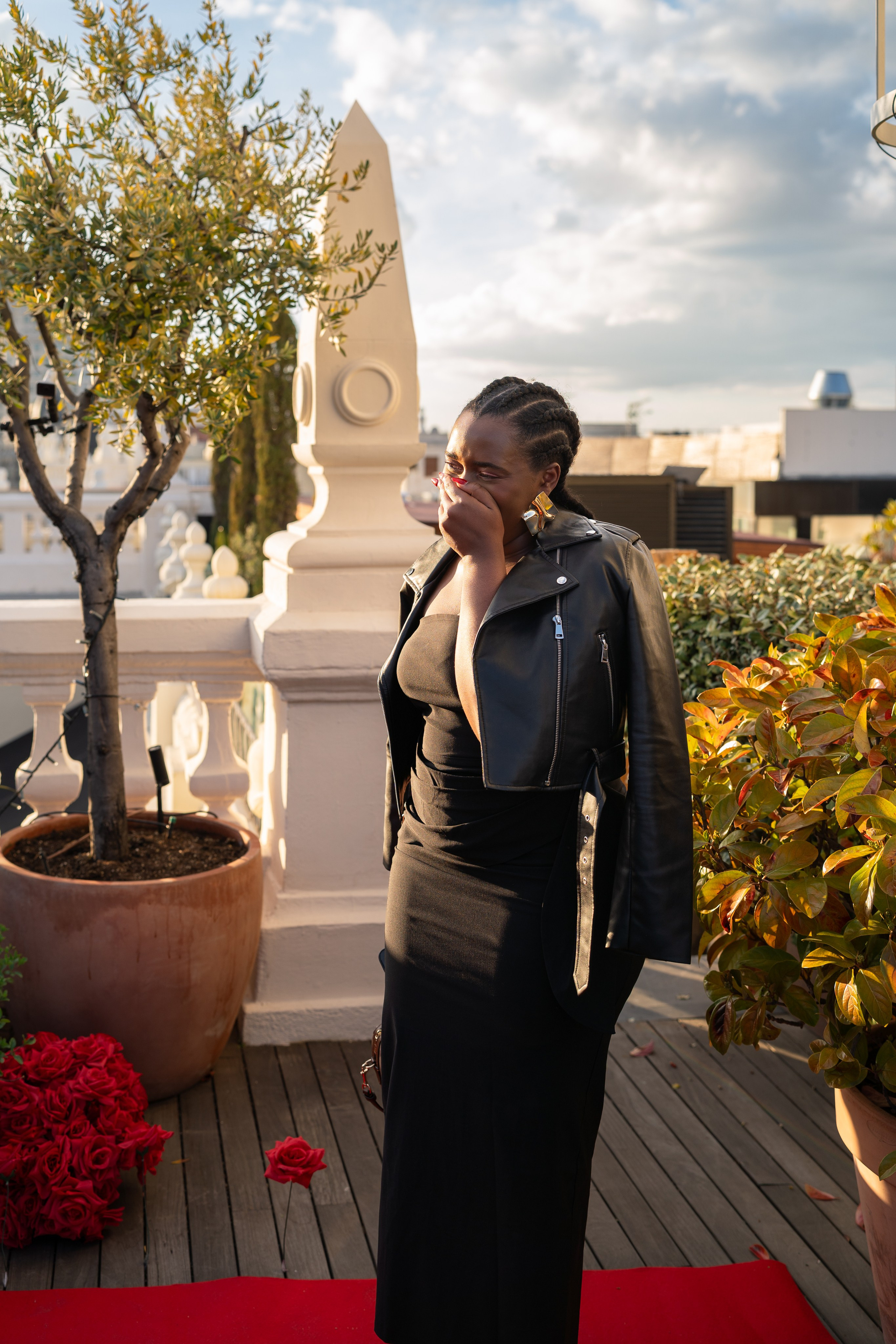 Surprise proposal at the rooftop. Фотограф в Мадриде Алена Белянинова