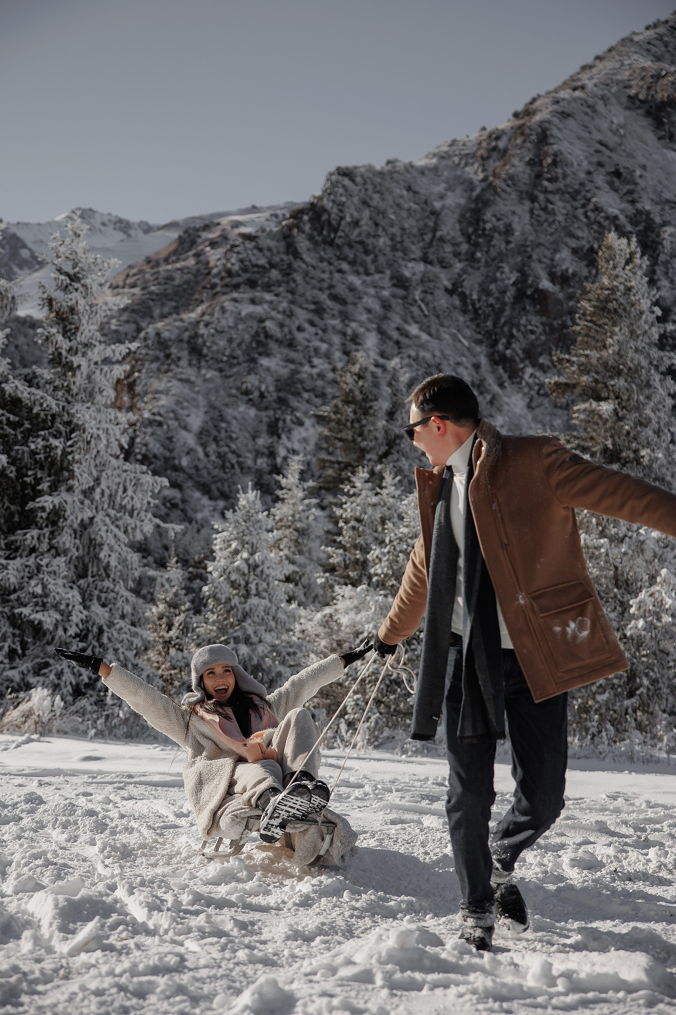 Зимняя Ала Арча 2025 год. Свадебный и семейный фотограф в Бишкеке Давлетбаев Талгат