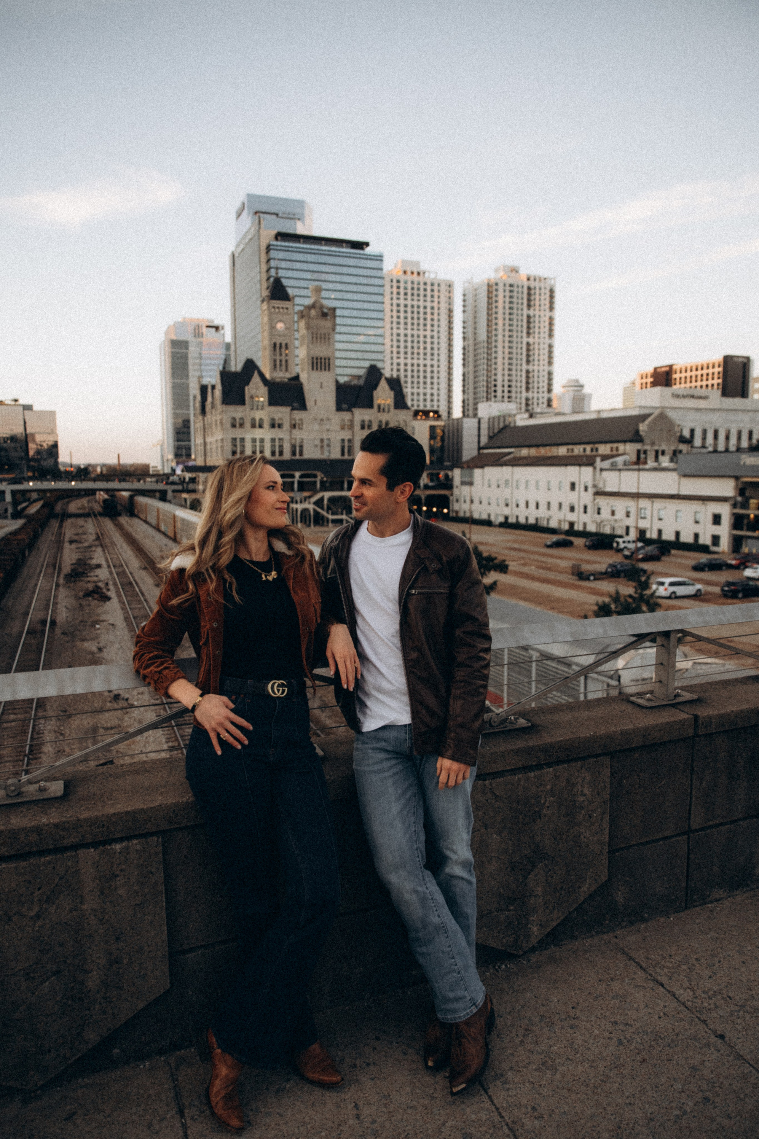 Romantic Evening Engagement Session in Nashville