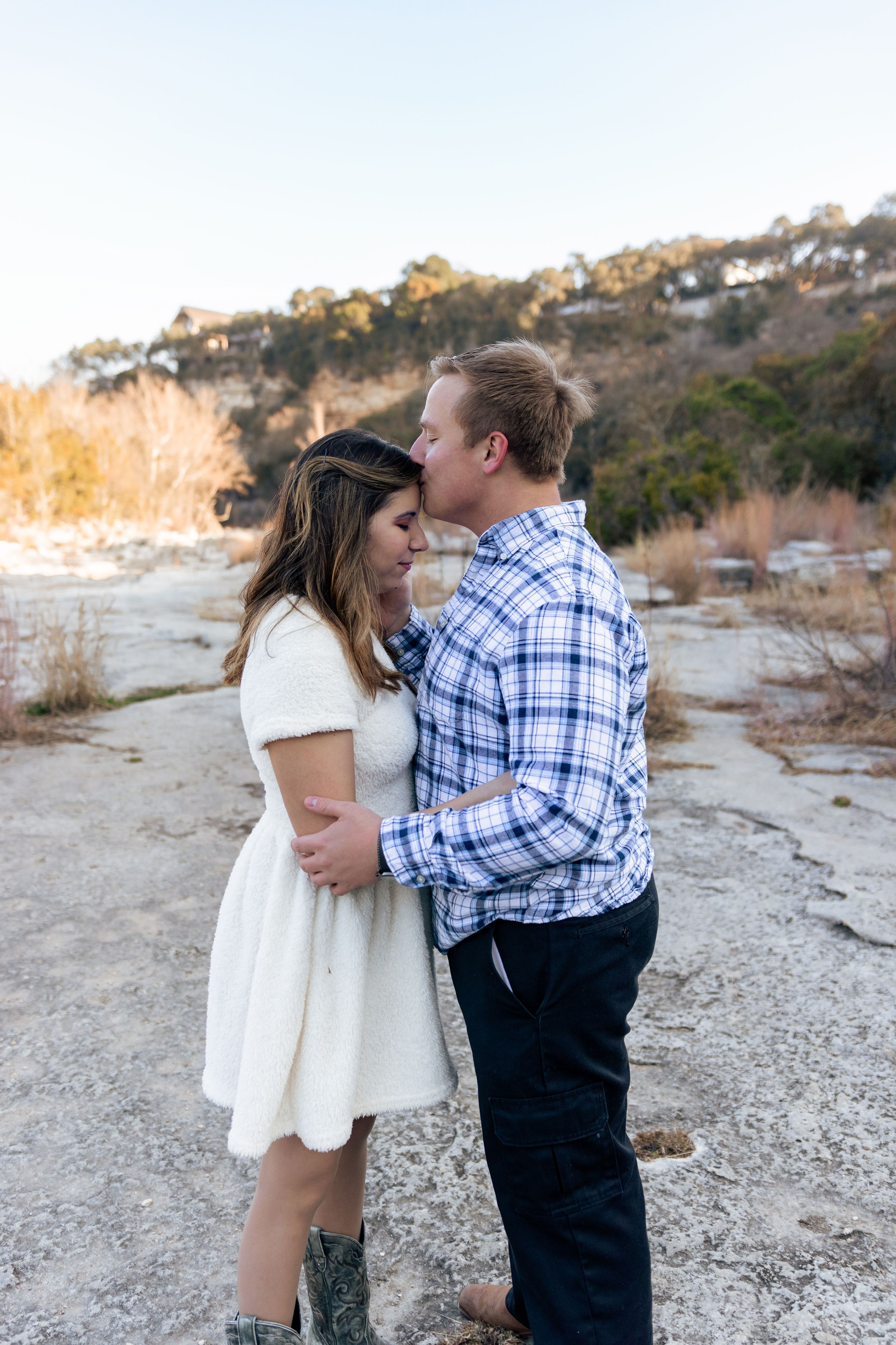 Pamela and Tyler’s engagement photoshoot at the Greenbelt Flats in Austin