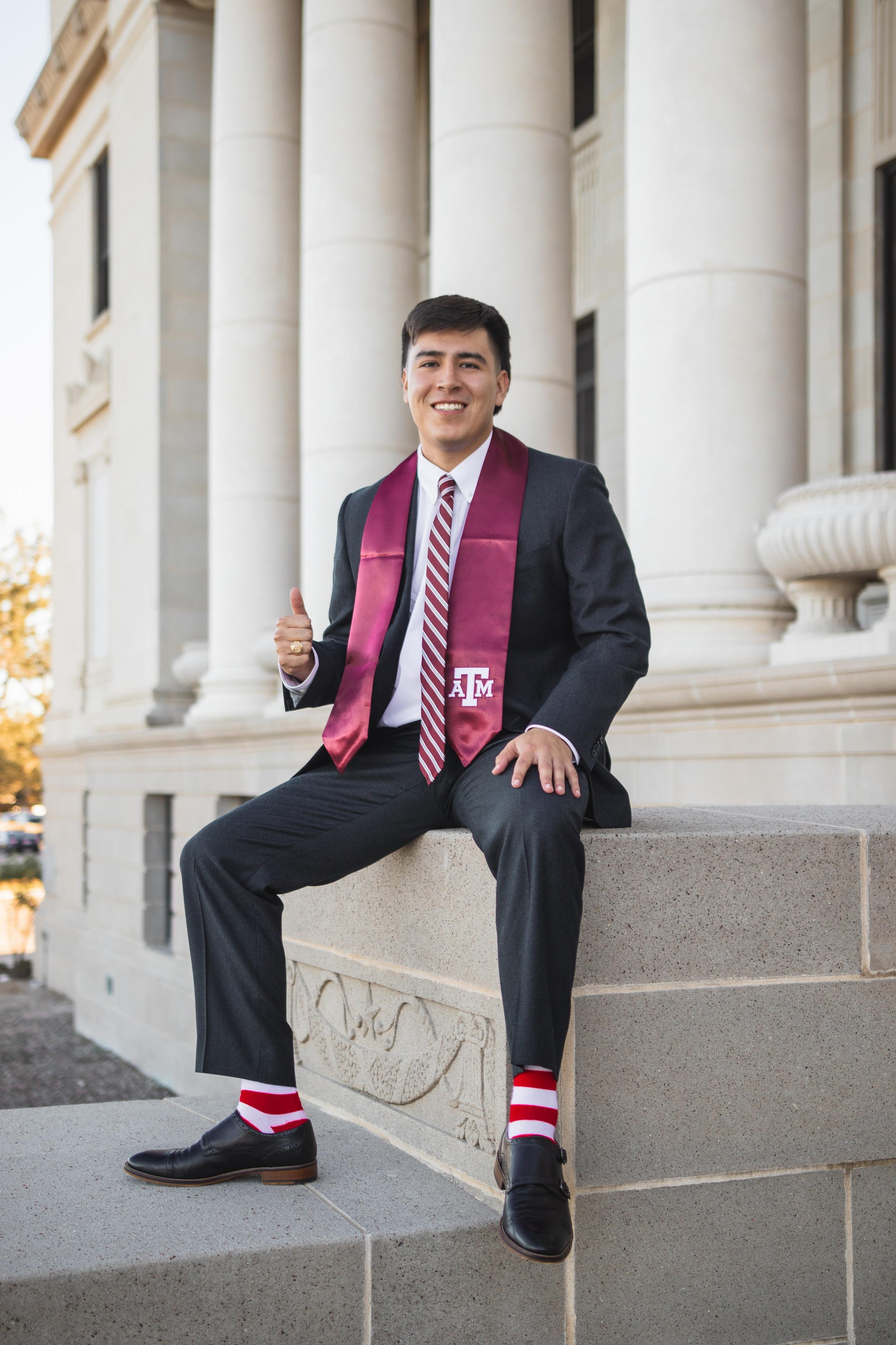 Tristan's senior photoshoot at Texas A&M University