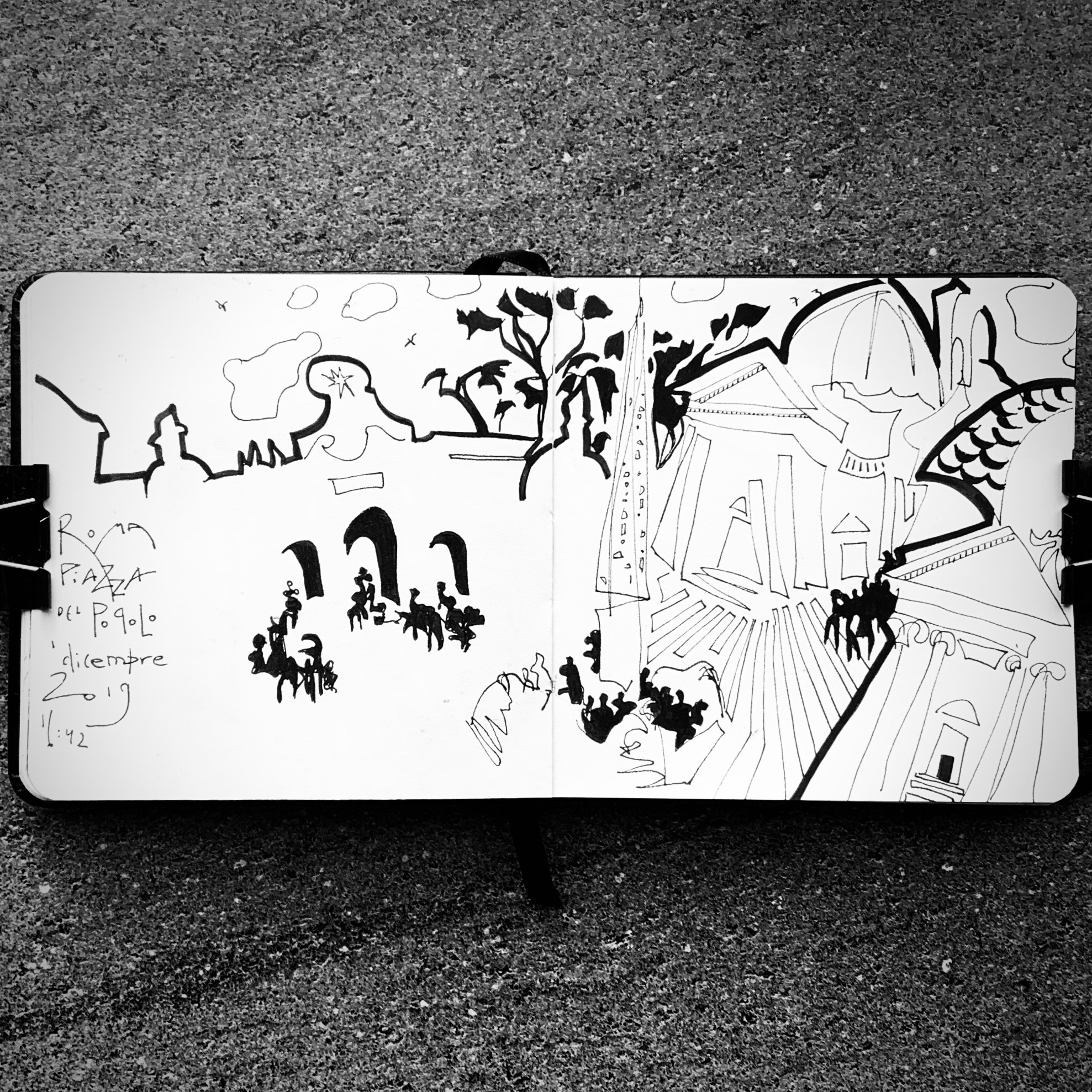 Roma, Piazza del popolo. 2019