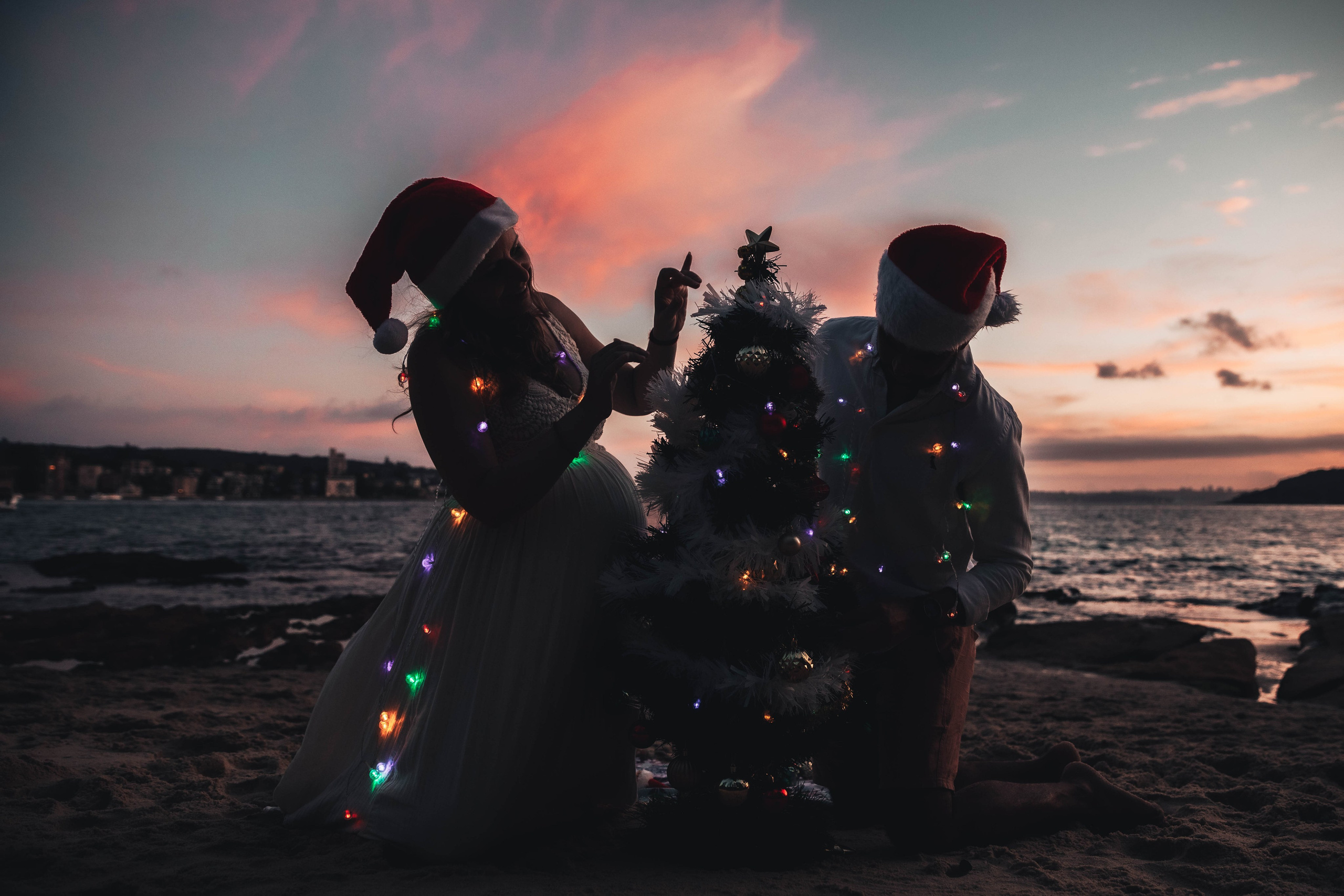 Heather + Tulio + Pregnant + Christmas. True Story Photography