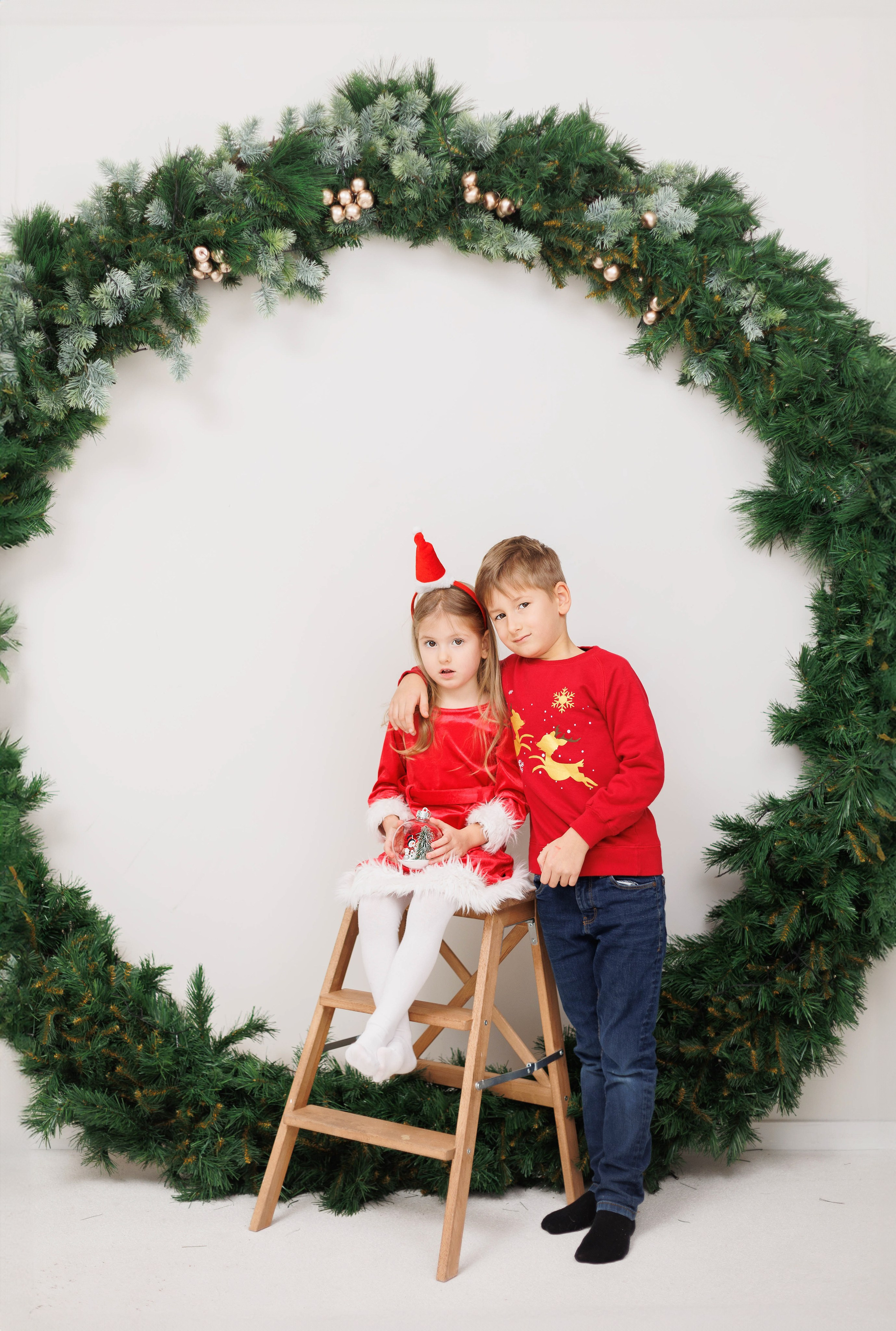 Новогодняя съёмка в студии. Семейный и детский фотограф в Вильнюсе Светлана Наумова