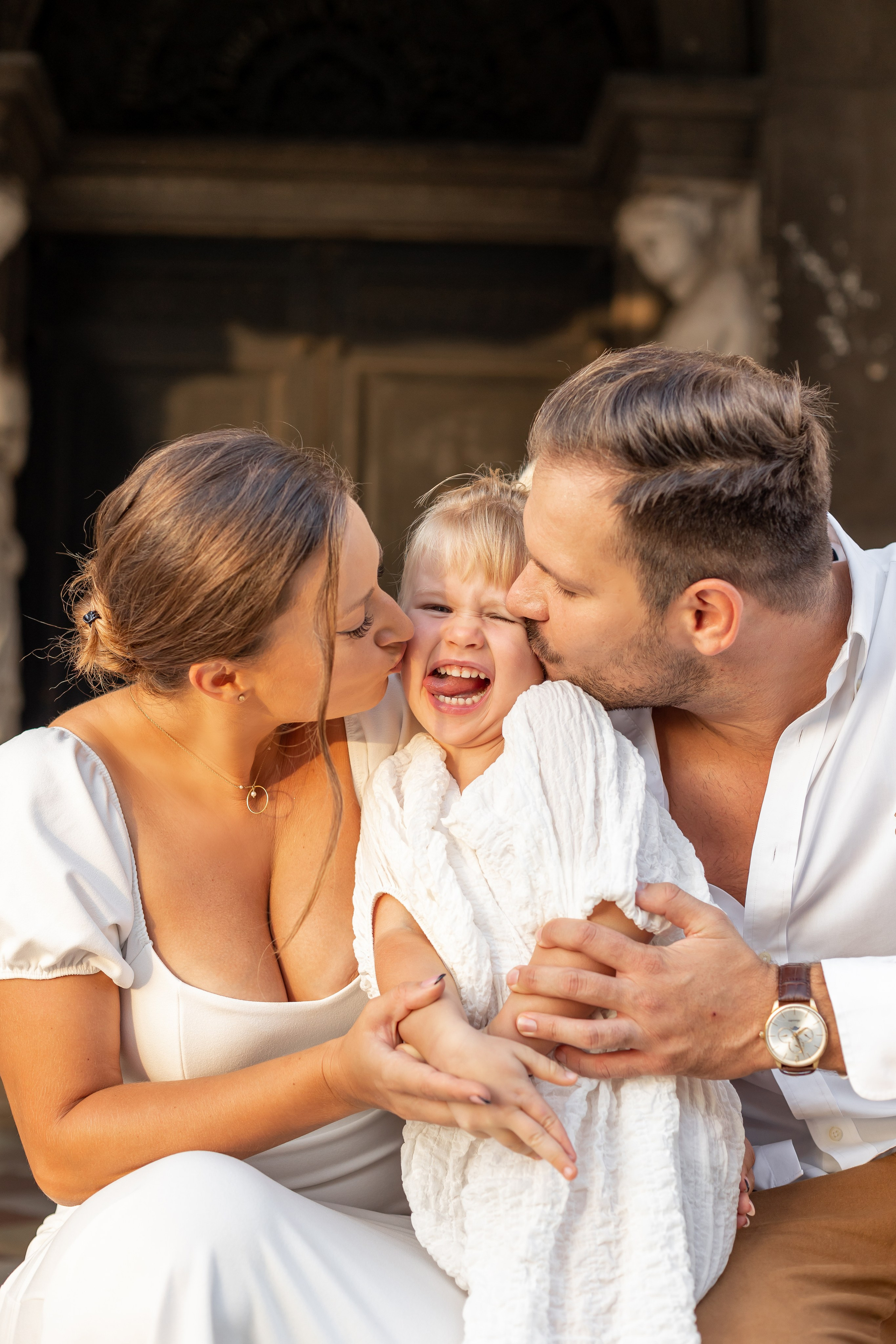 Emi and family at sunset