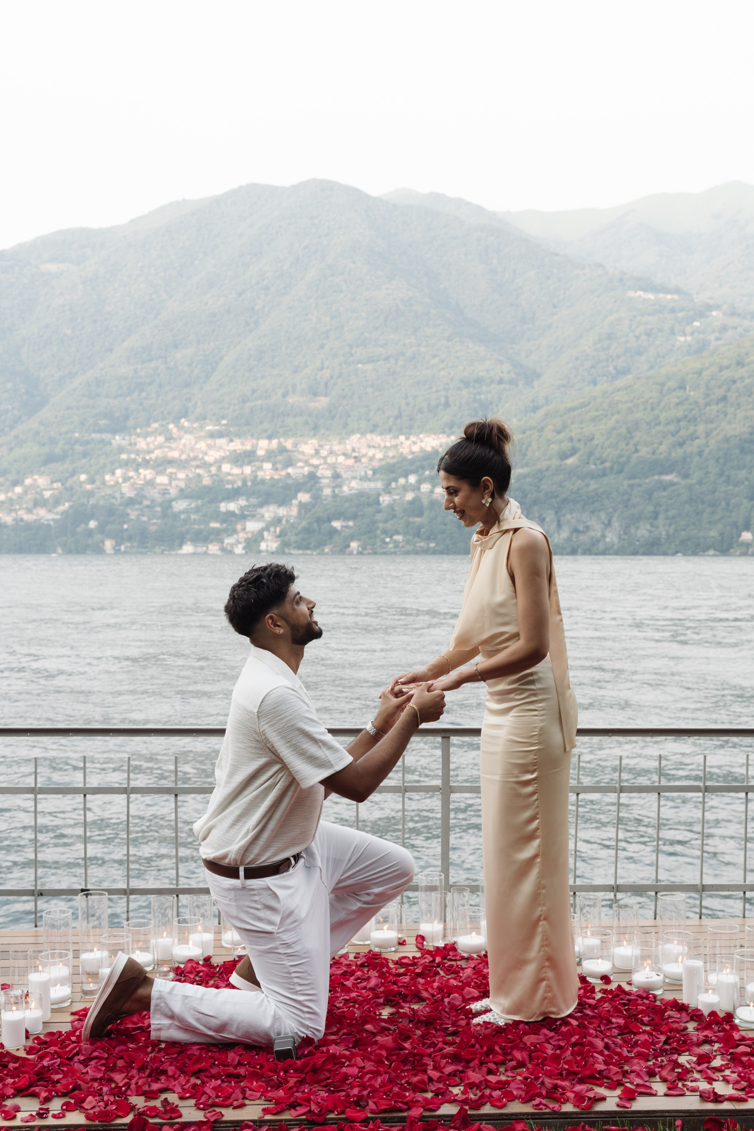 Lake Como Romantic Proposal. Lake Como Proposal Photographer | Surprise Proposals & Engagements
