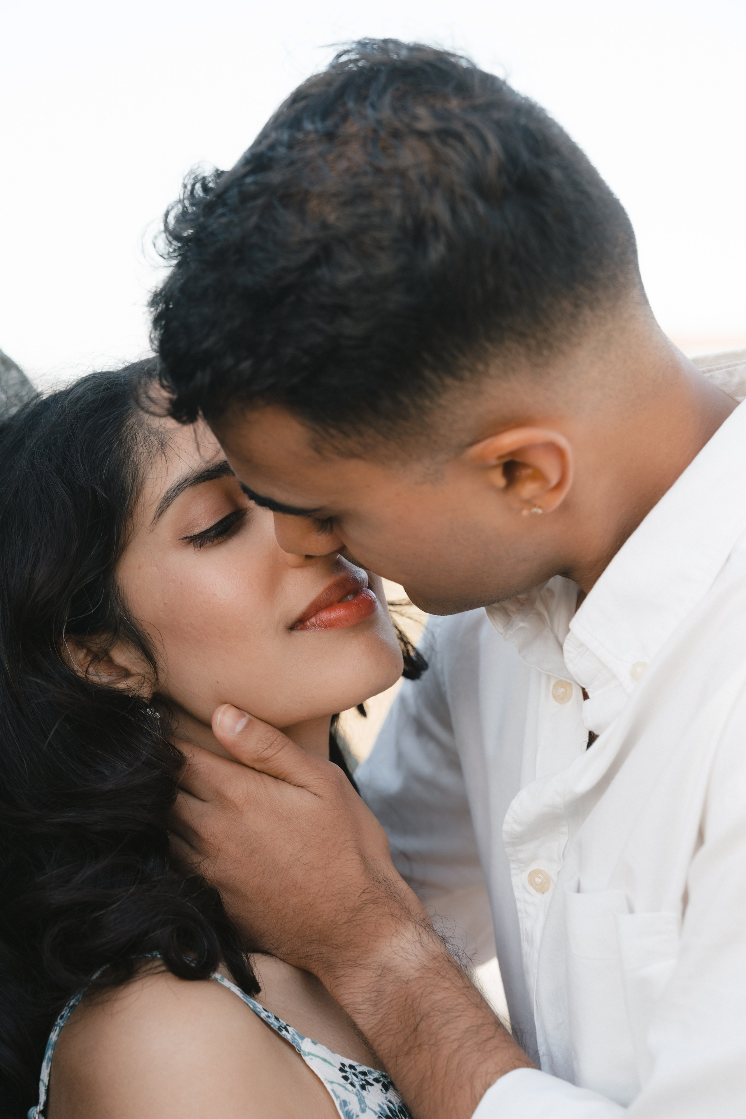 Engagement and Couple’s Photoshoot at Marshall’s Beach with iconic Golden Gate bridge view. Soulo Photography | San Francisco Bay Area Based Photographer