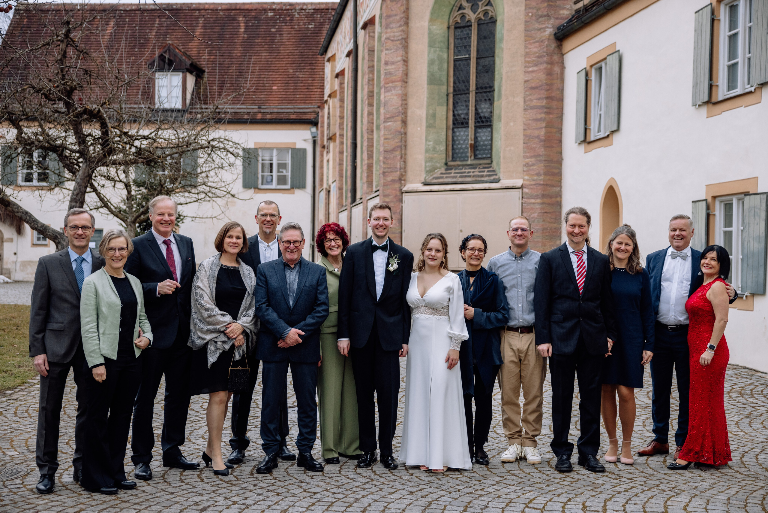 Gruppenfoto vor Schloss Blutenburg