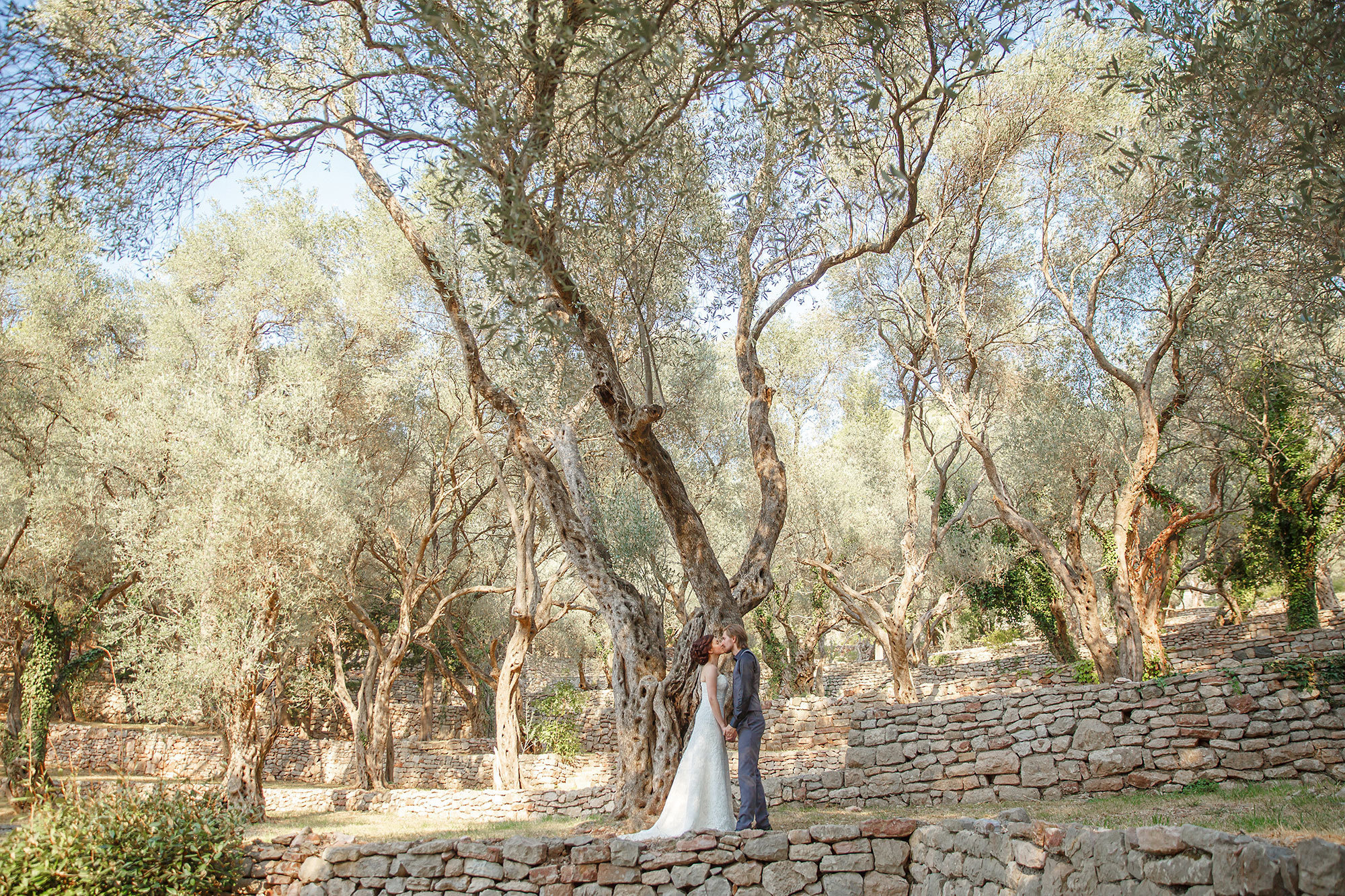 Montenegro park Milocer'de düğün