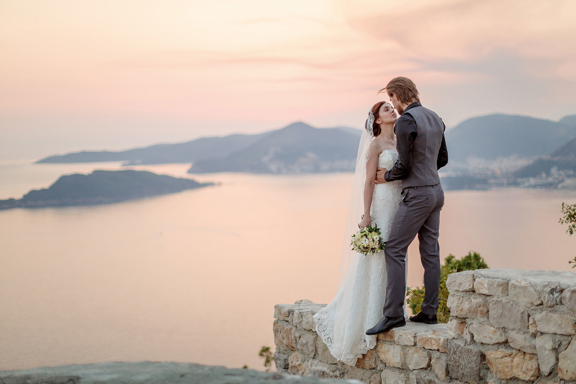 Montenegro park Milocer'de düğün